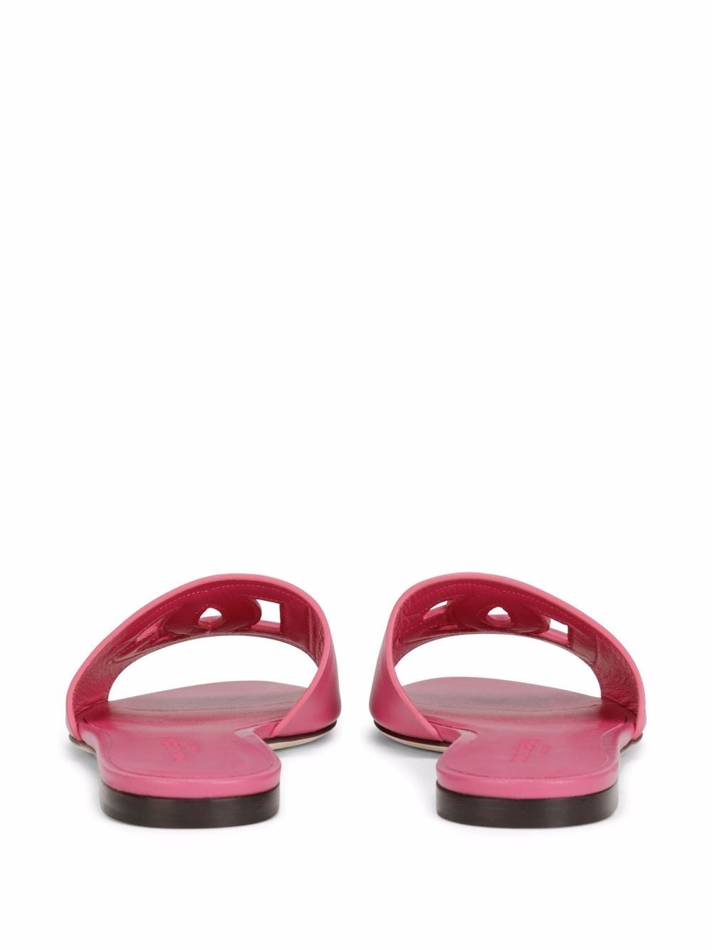 Slide in pelle di vitello e logo DG