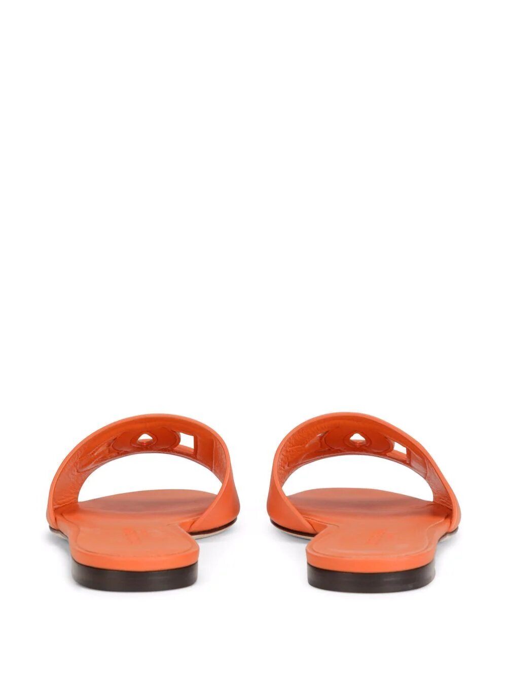 Slide in pelle di vitello e logo DG