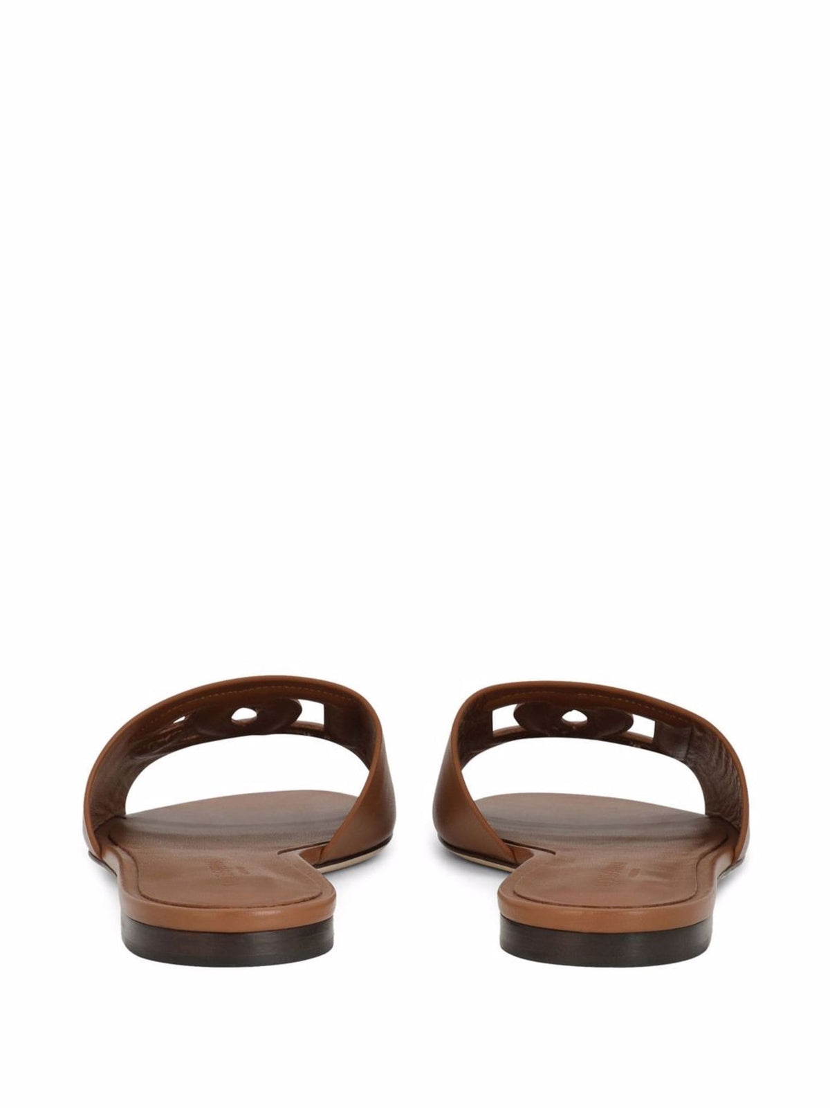 Slide in pelle di vitello e logo DG