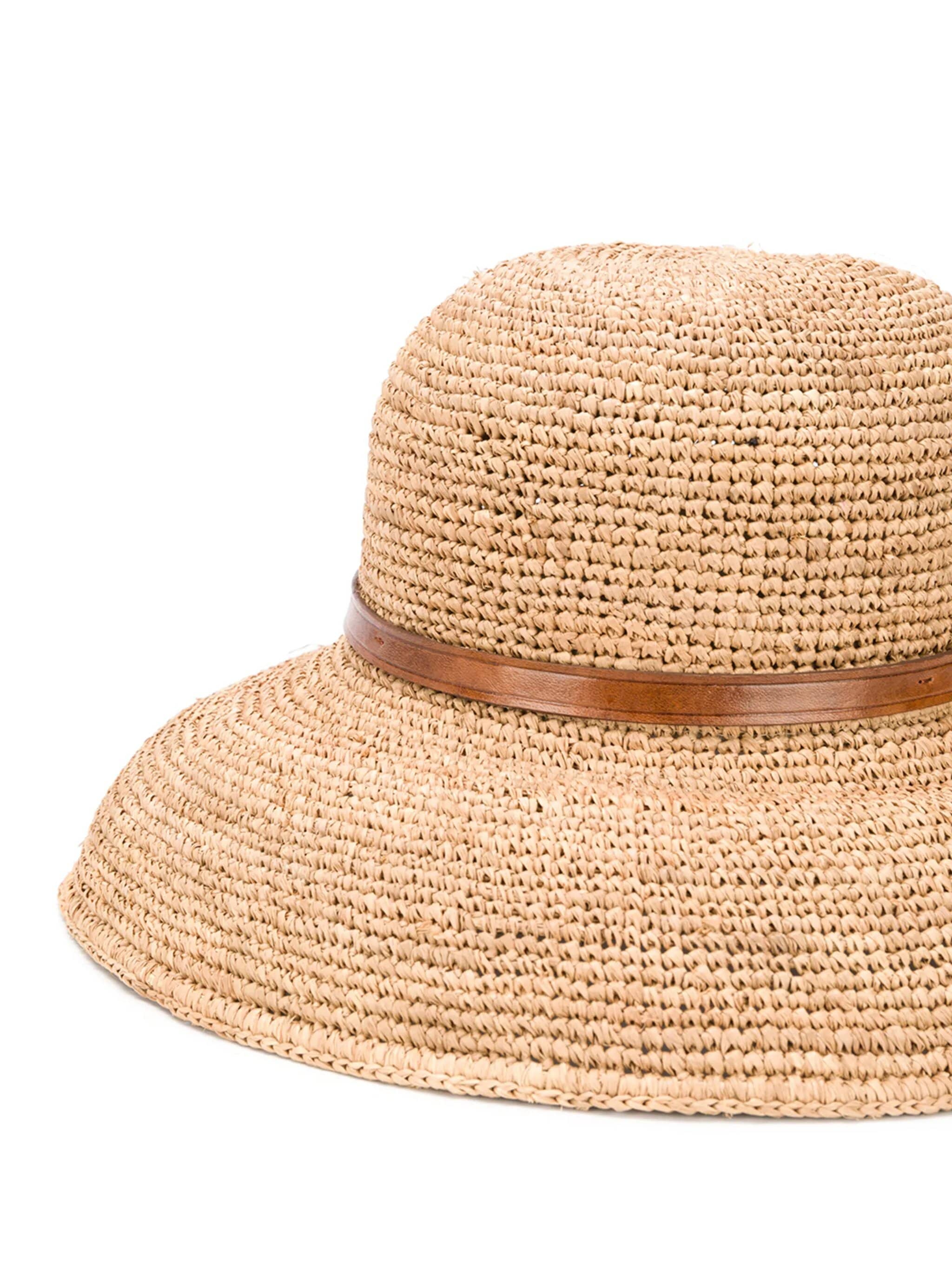 Rova tea cappello in rafia all`uncinetto