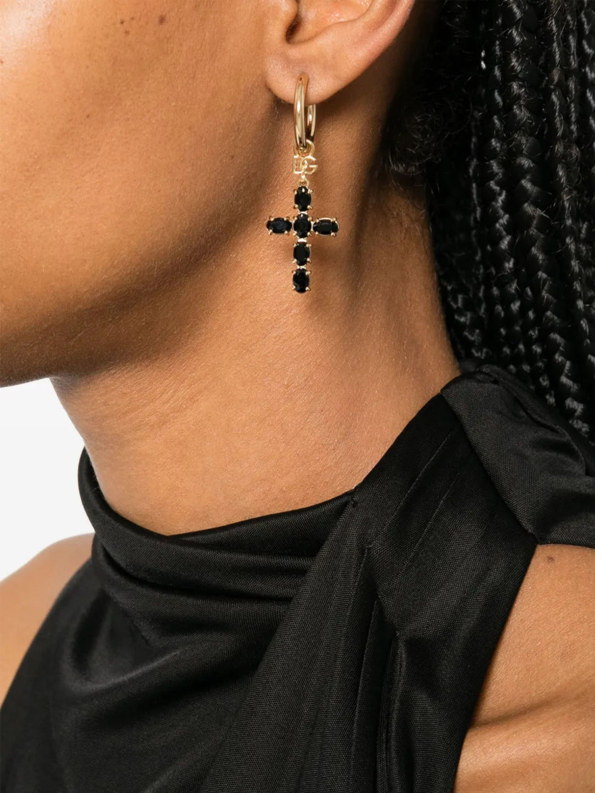 Orecchini con croci in strass di cristallo