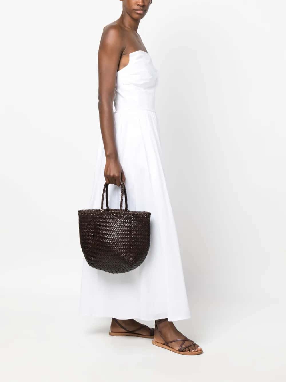 Borsa Grace Basket piccola Dark Brown