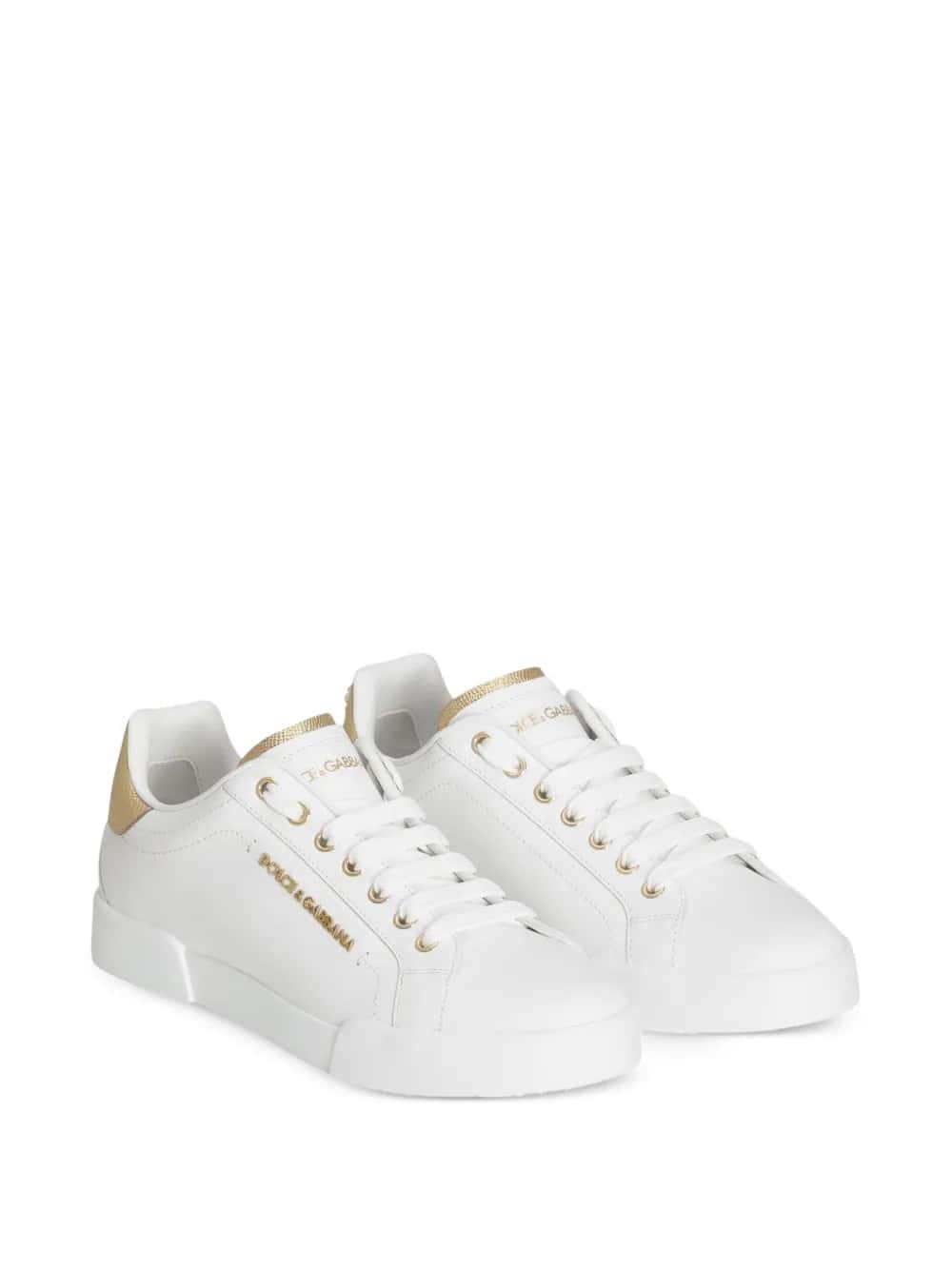 Sneakers Portofino in vitello nappato con lettering