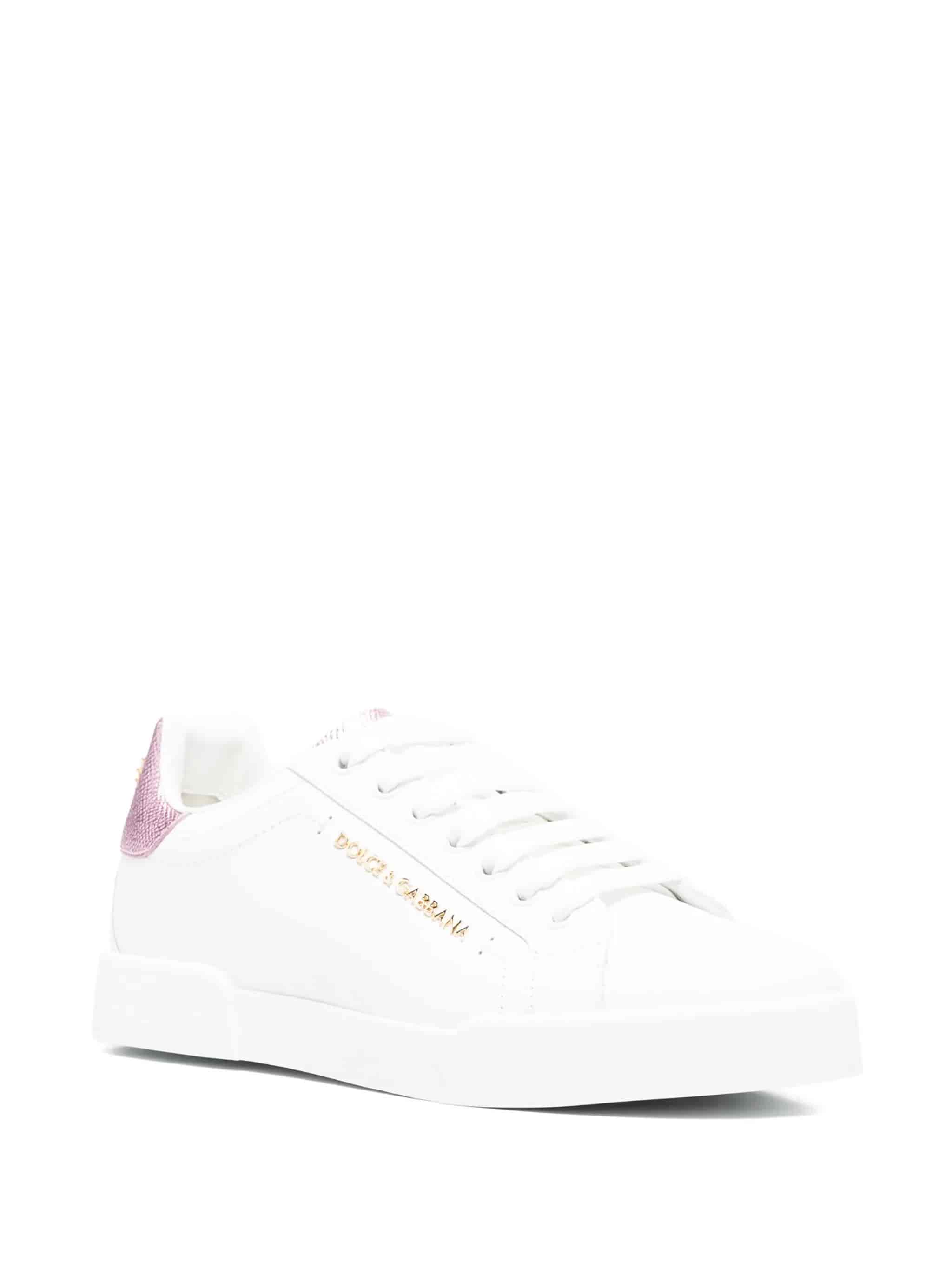 Sneakers Portofino in vitello nappato con lettering