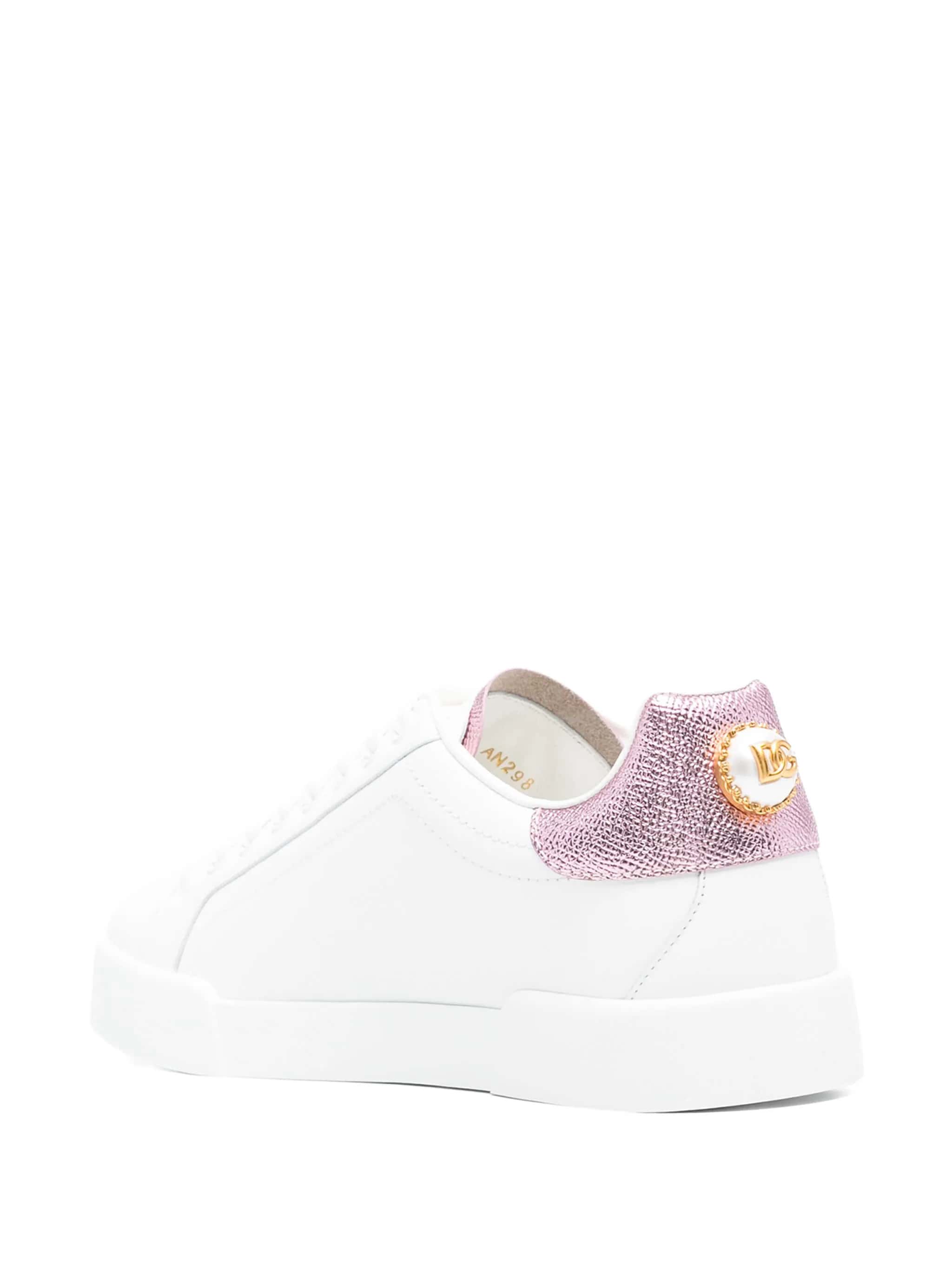 Sneakers Portofino in vitello nappato con lettering