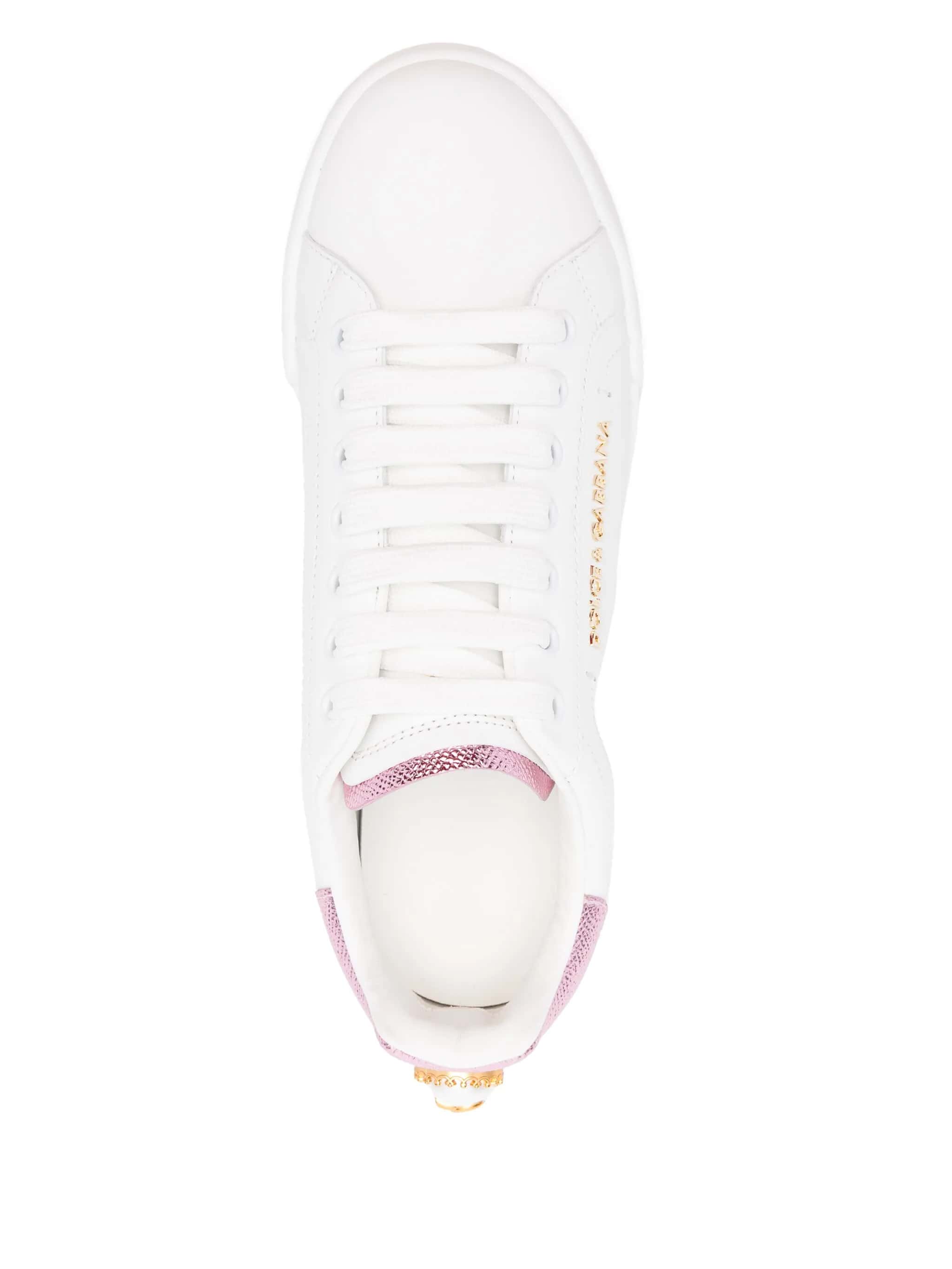 Sneakers Portofino in vitello nappato con lettering