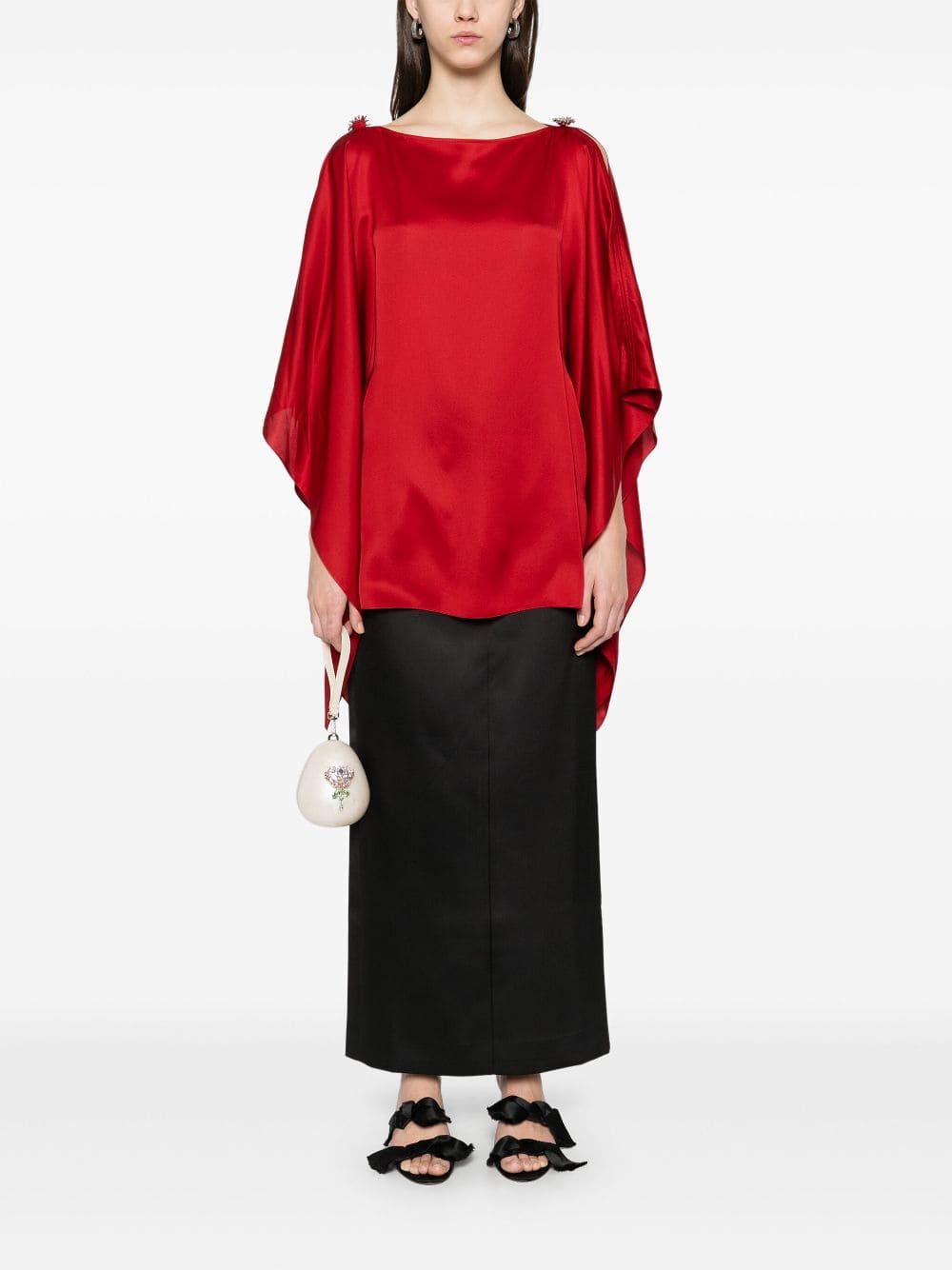 Kaftan top in seta