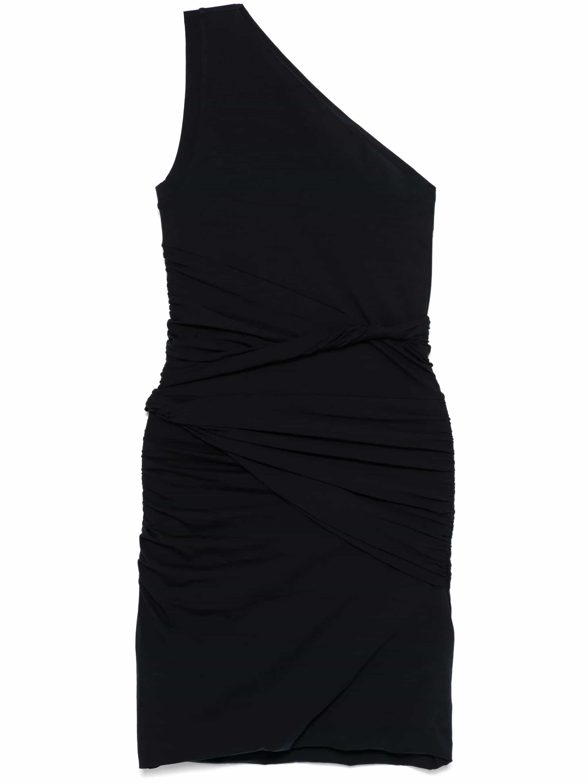 One shoulder draped dress