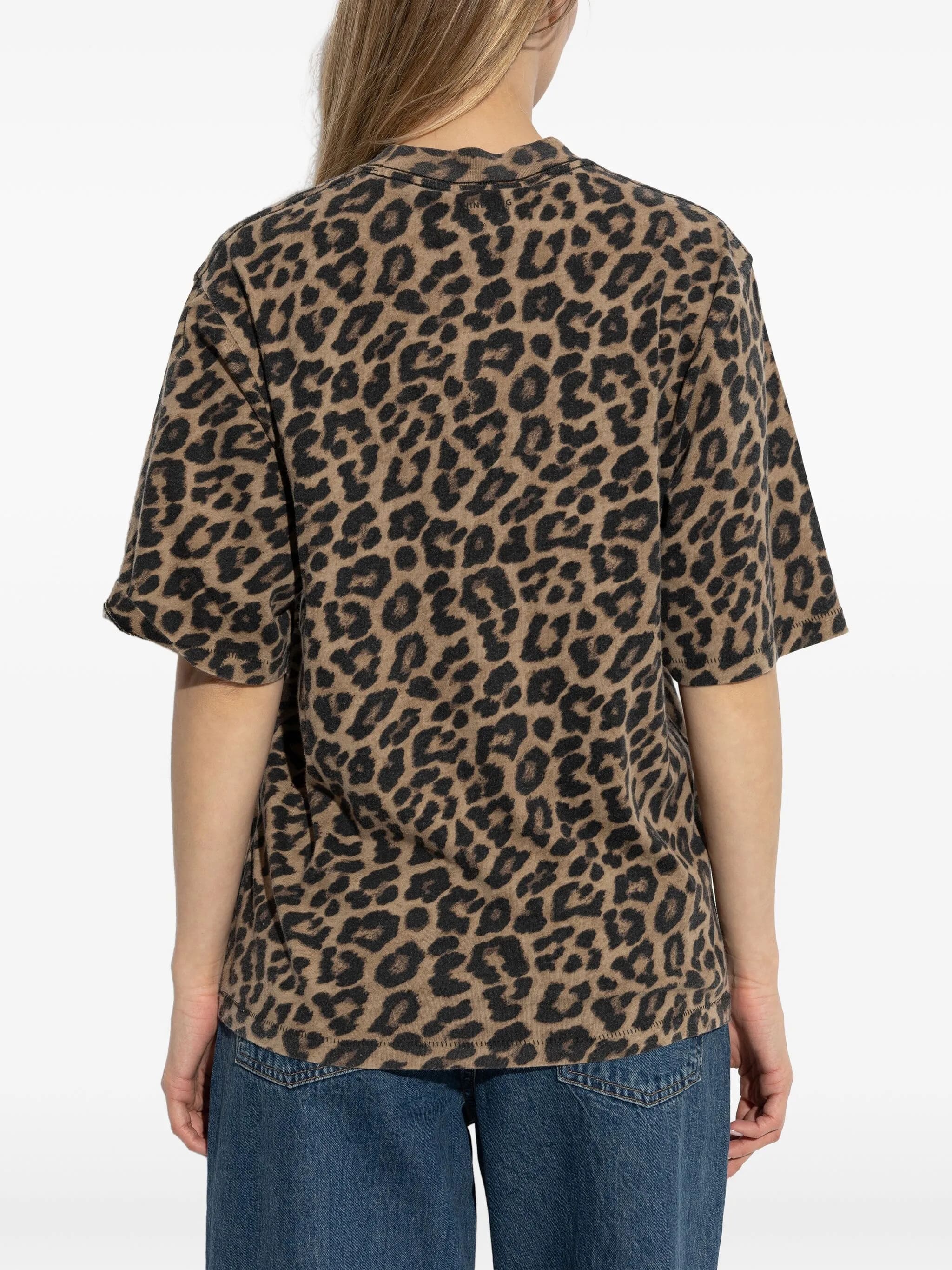 T-SHIRT AVI Black and Brown Leopard