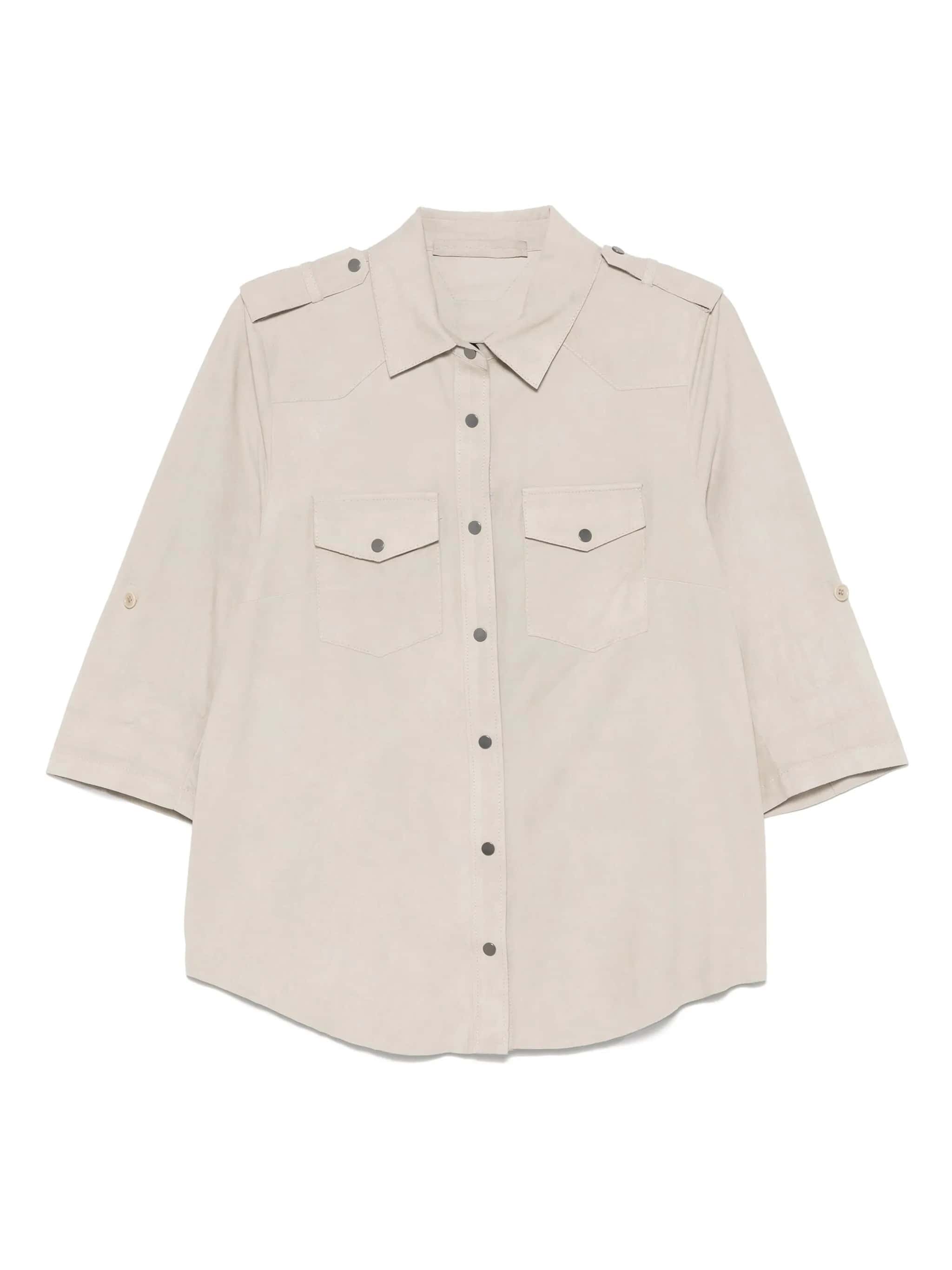 Giacca camicia min camoscio