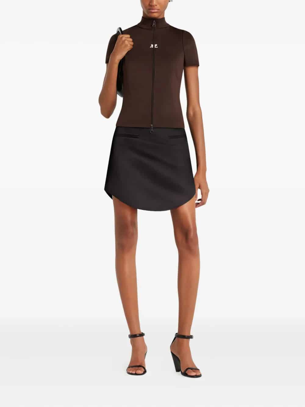 INTERLOCK ZIPPED TOP