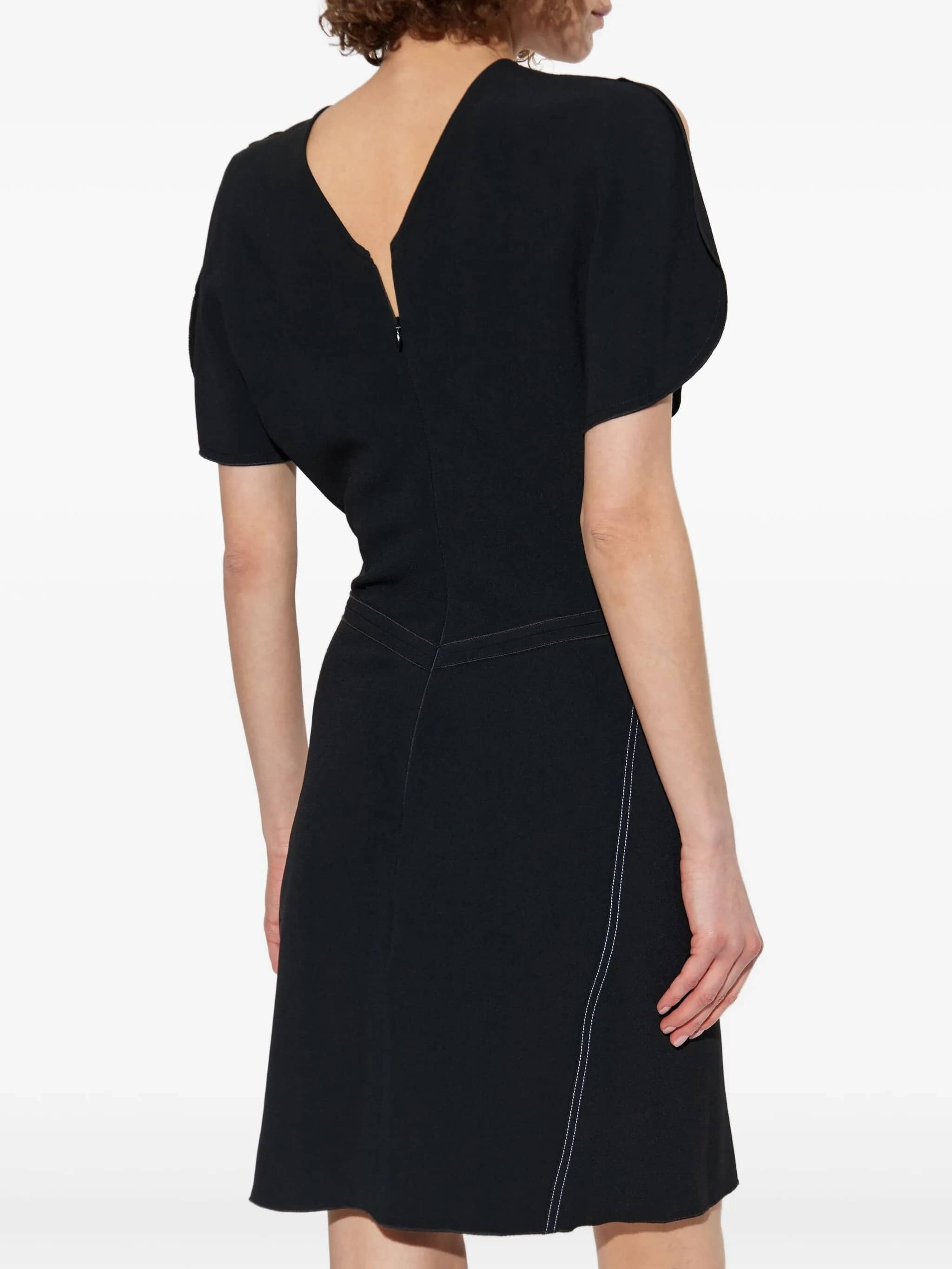 GATHERED WAIST MINI DRESS