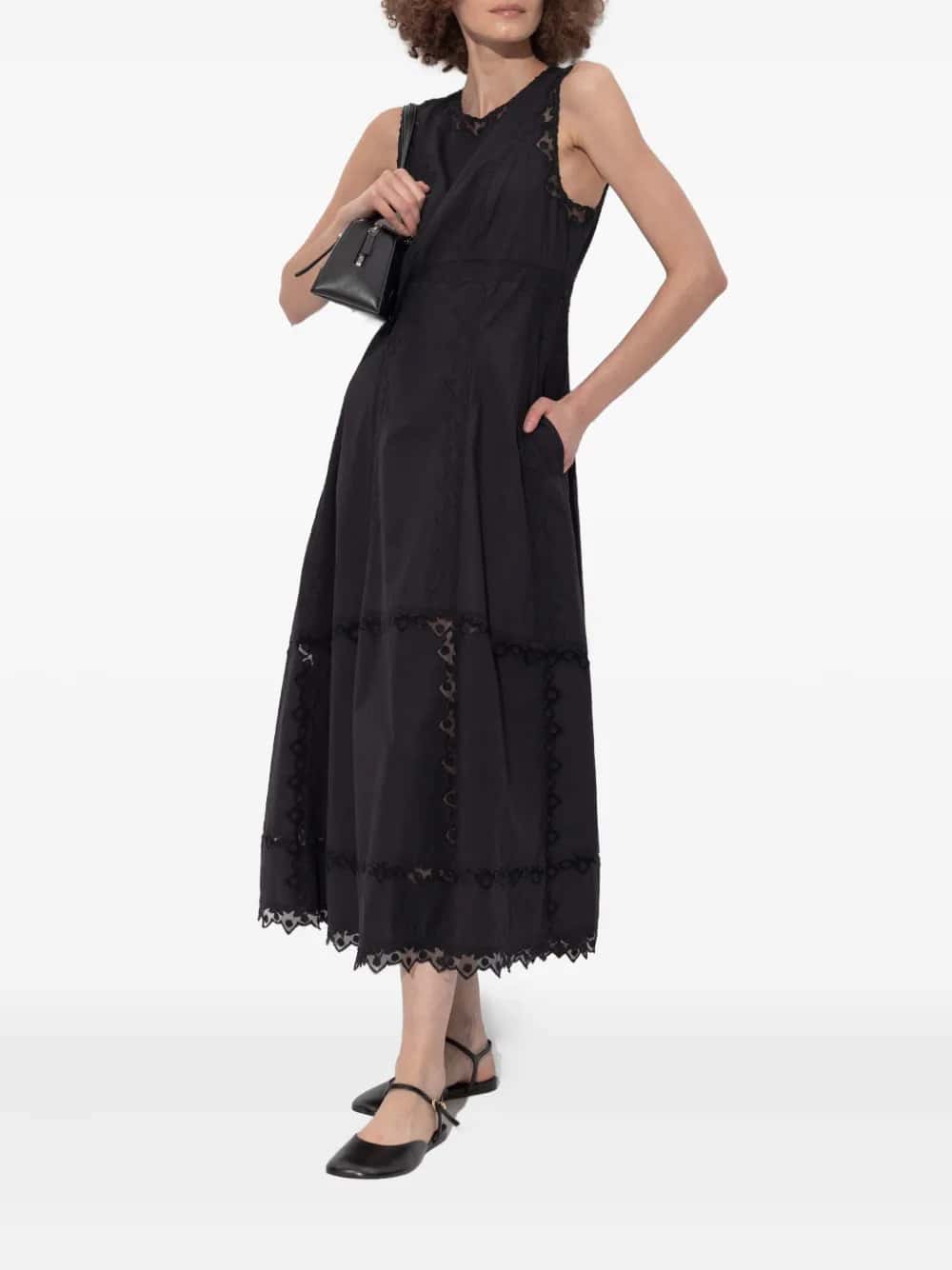 ANELA SLEEVELESS MIDI DRESS
