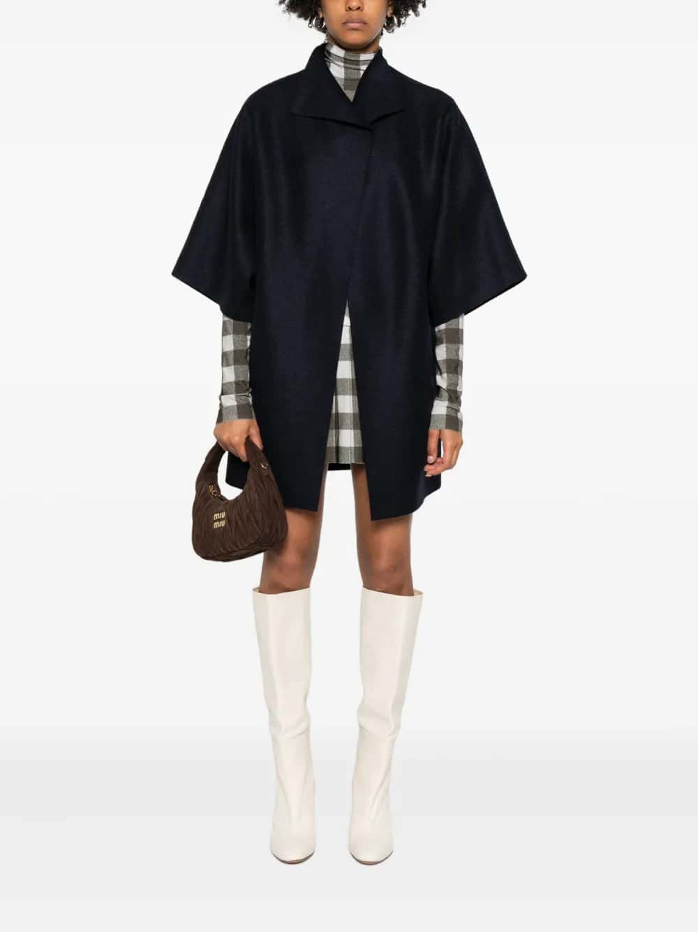 Cappotto in lana a maniche corte