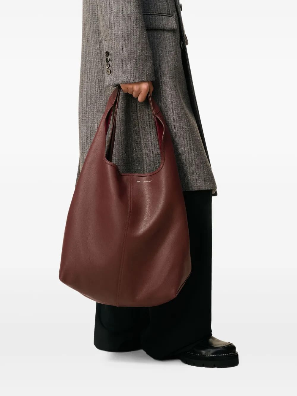Borsa hobo Etienne in pelle morbida bordeaux