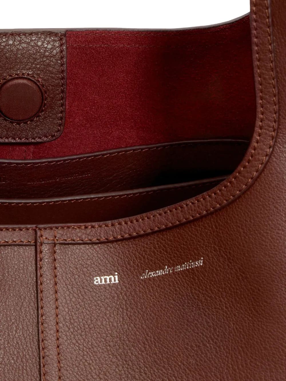 Borsa hobo Etienne in pelle morbida bordeaux