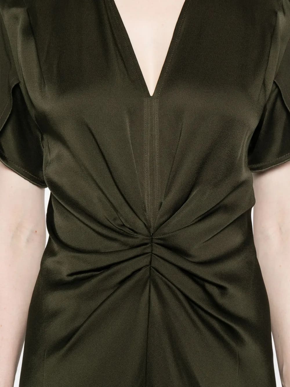 Abito midi con scollo a V