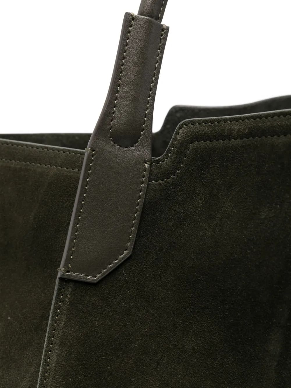 Borsa a spalla in pelle scamosciata