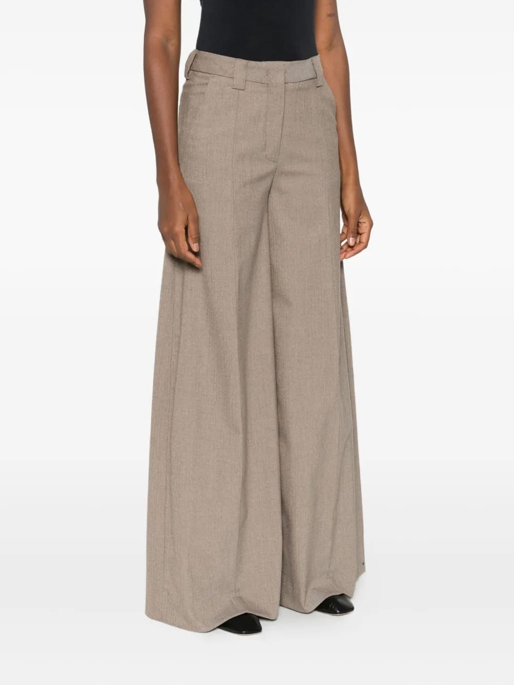 Pantaloni di cotone plissettati