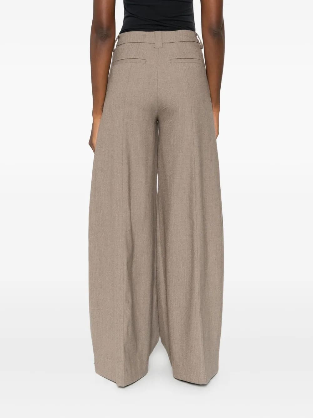 Pantaloni di cotone plissettati