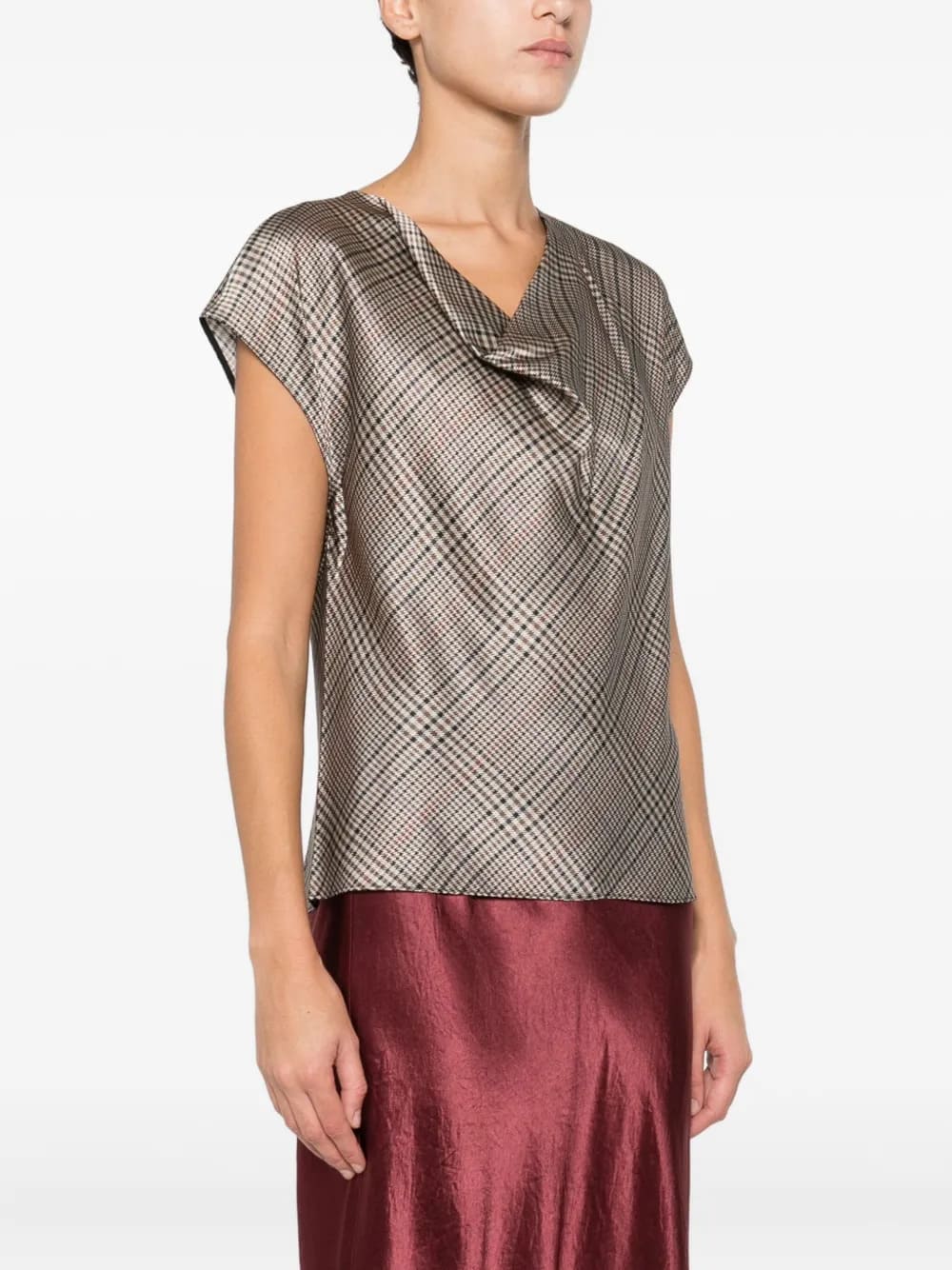 Blusa a quadri
