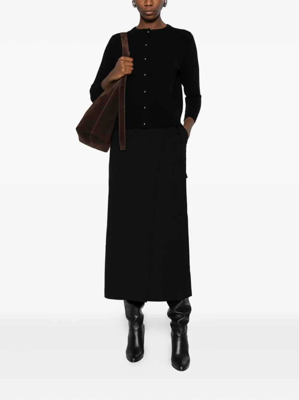 Cardigan in misto lana e cashmere con bottoni in metallo