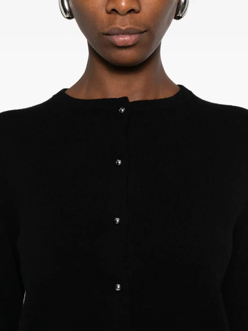 Cardigan in misto lana e cashmere con bottoni in metallo