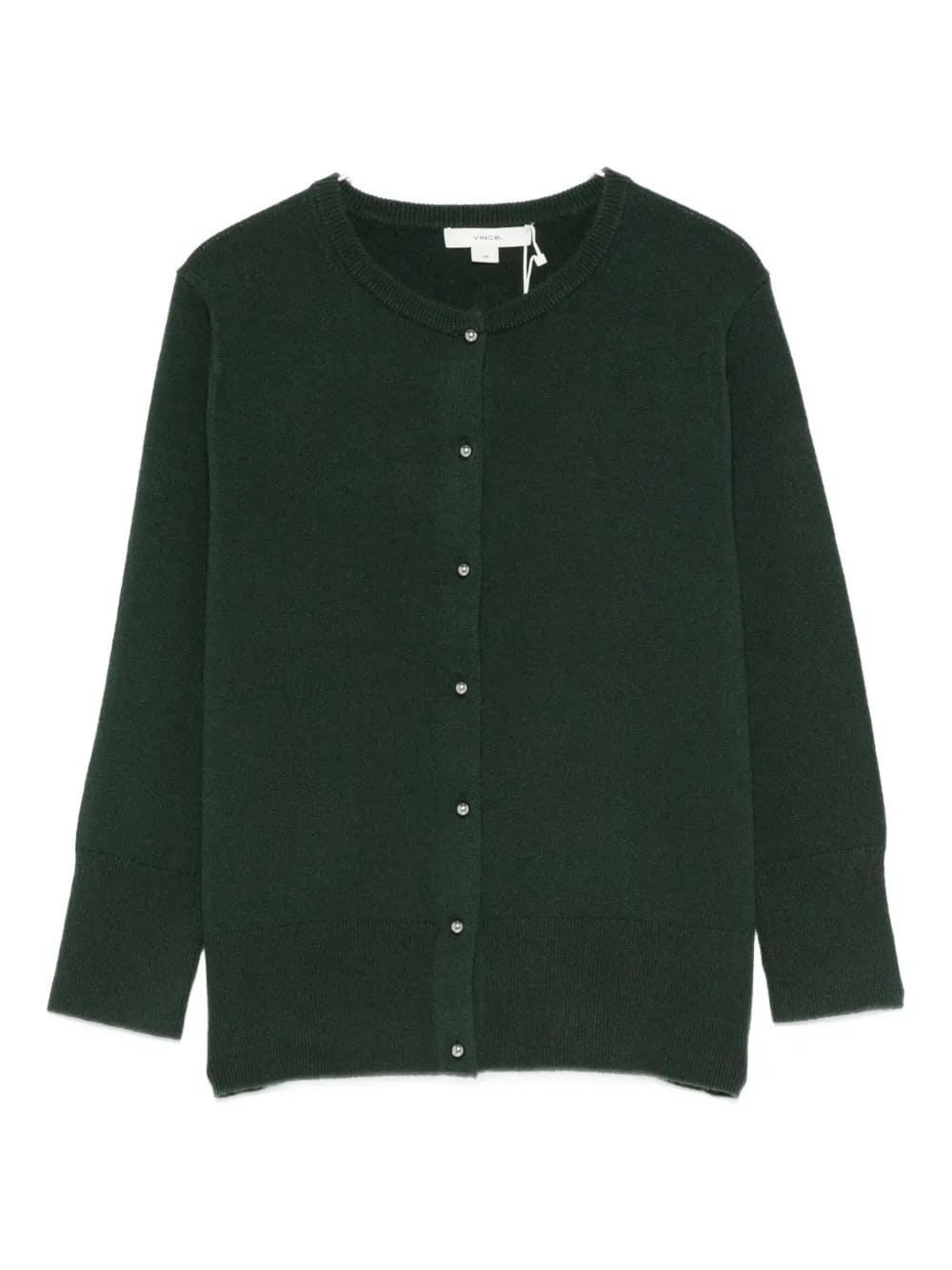 Cardigan in misto lana e cashmere con bottoni in metallo