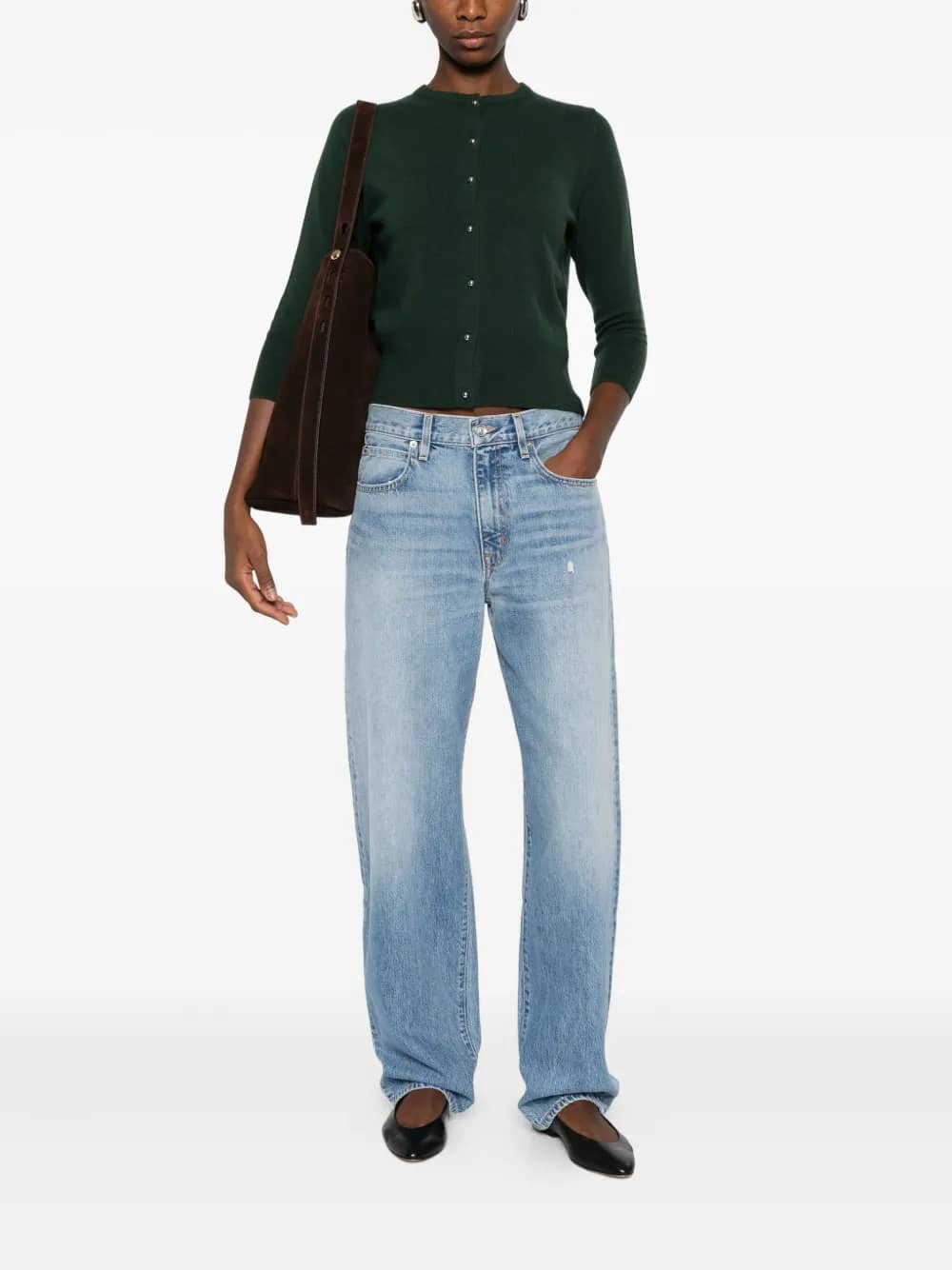 Cardigan in misto lana e cashmere con bottoni in metallo