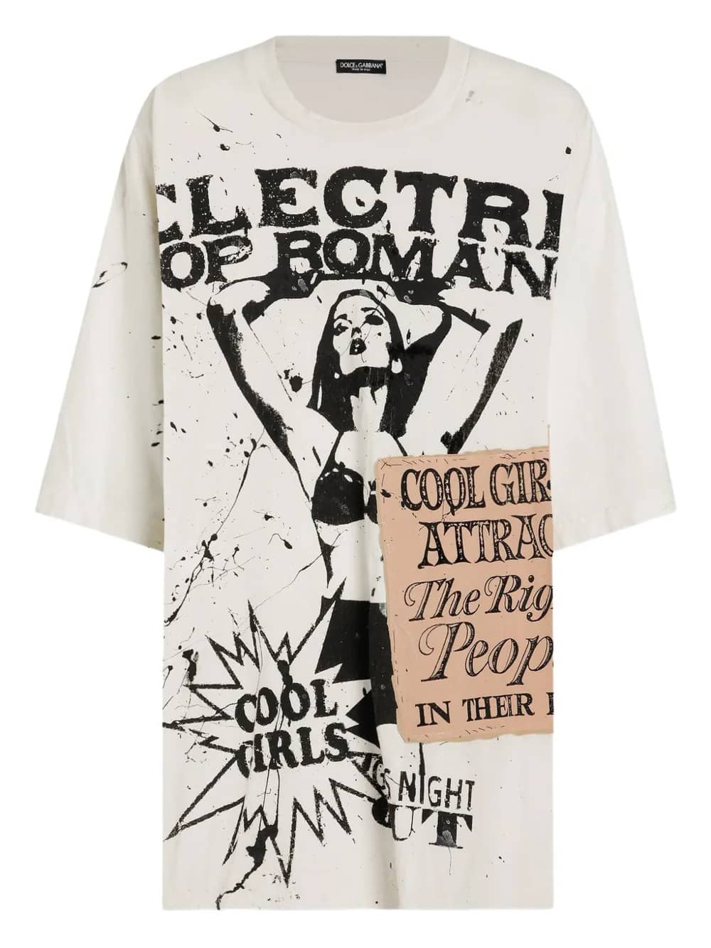 T SHIRT OVER CON SCRITTE