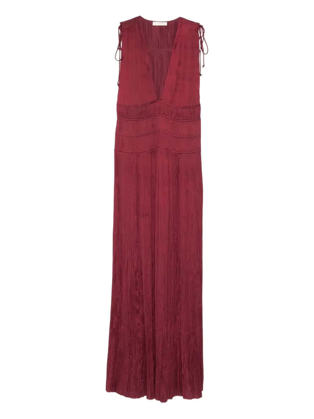 ABITO TASNEEM DEEP V GOWN - CLARET