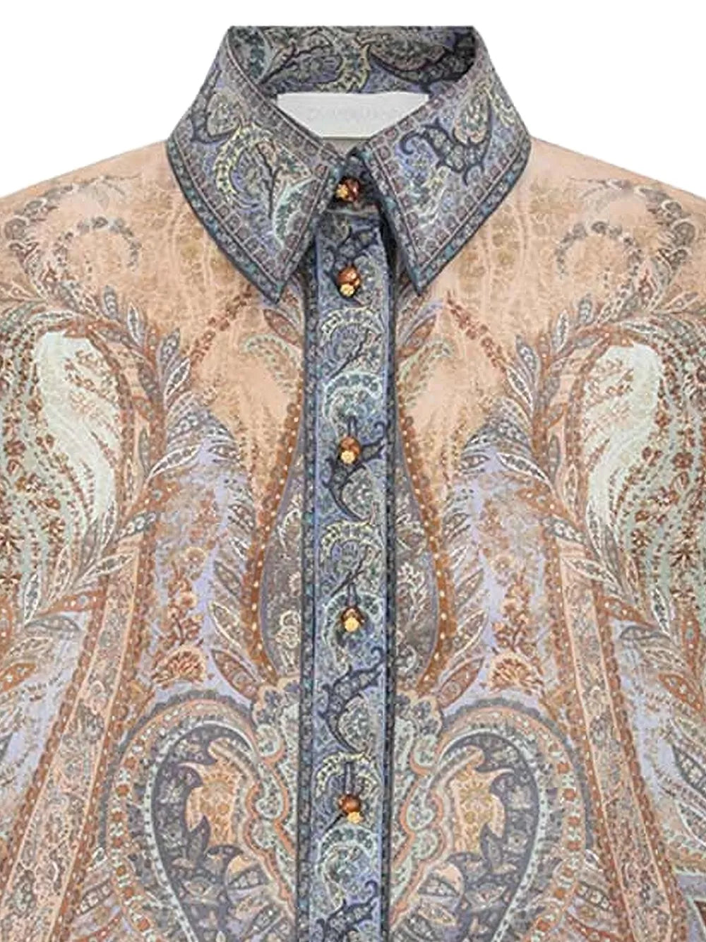 Camicia a Maniche Corte Zimmermann Wanderlust – Tapestry Blue Multi