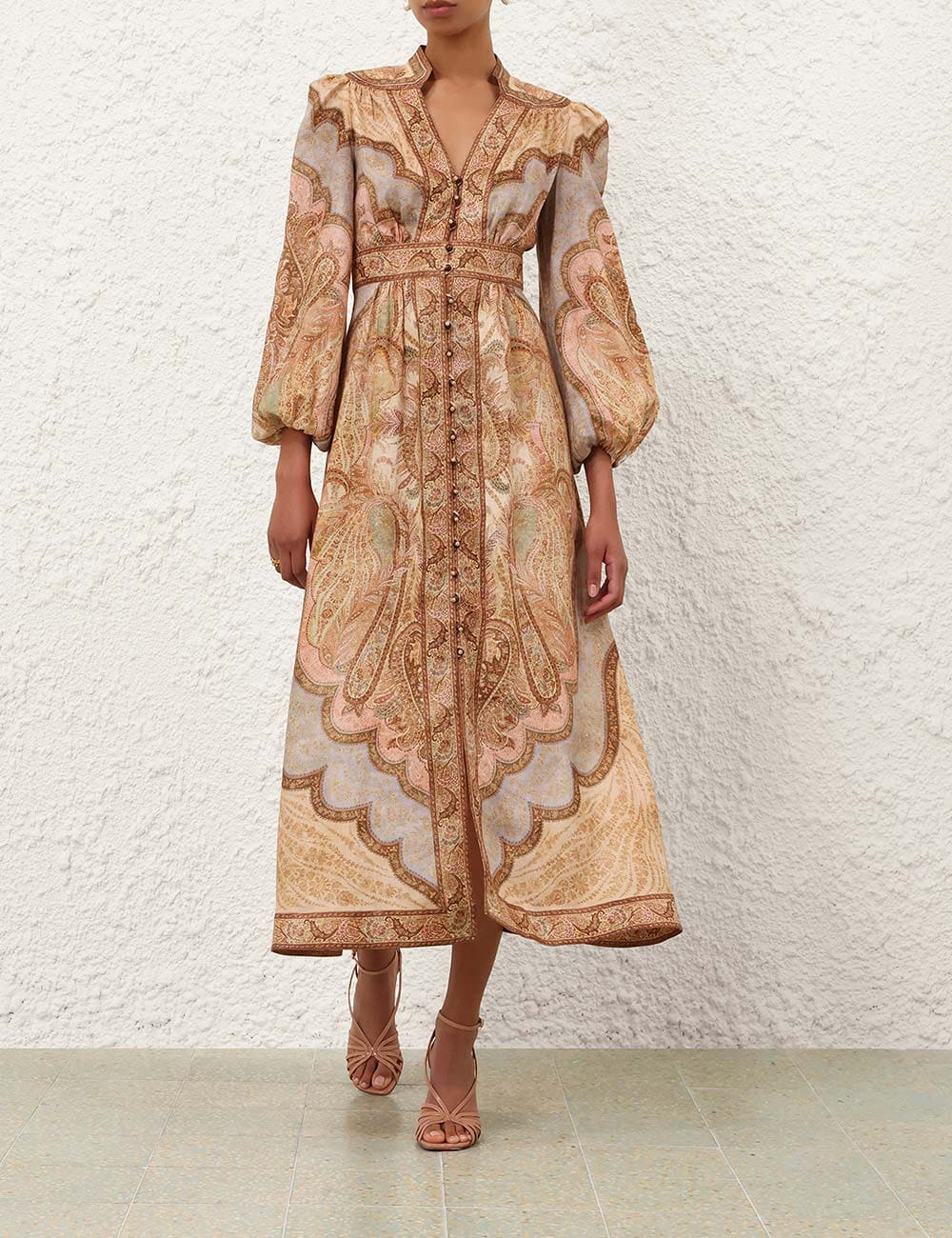 Abito midi scollato Wanderlust