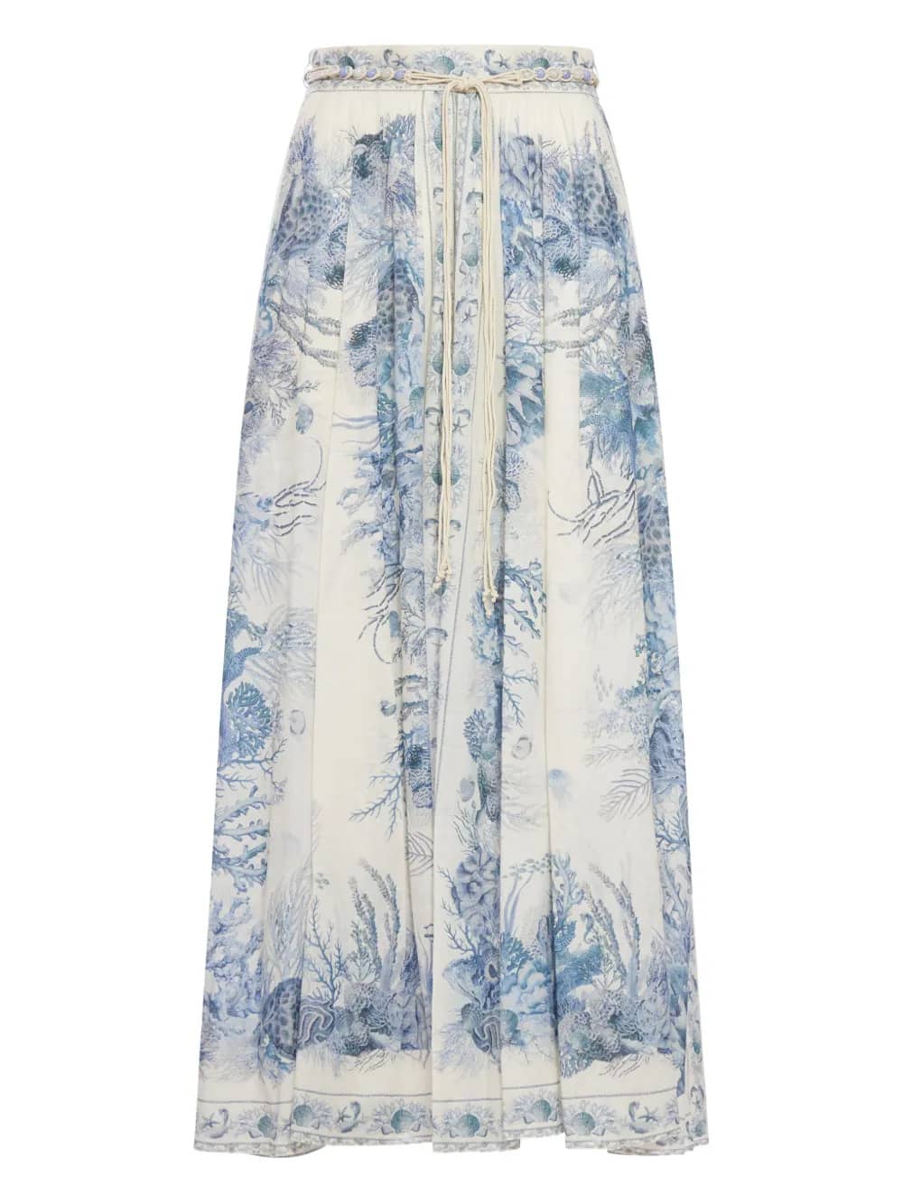 Zimmermann Maxi Gonna a Trapezio Wanderlust – Blu Toile