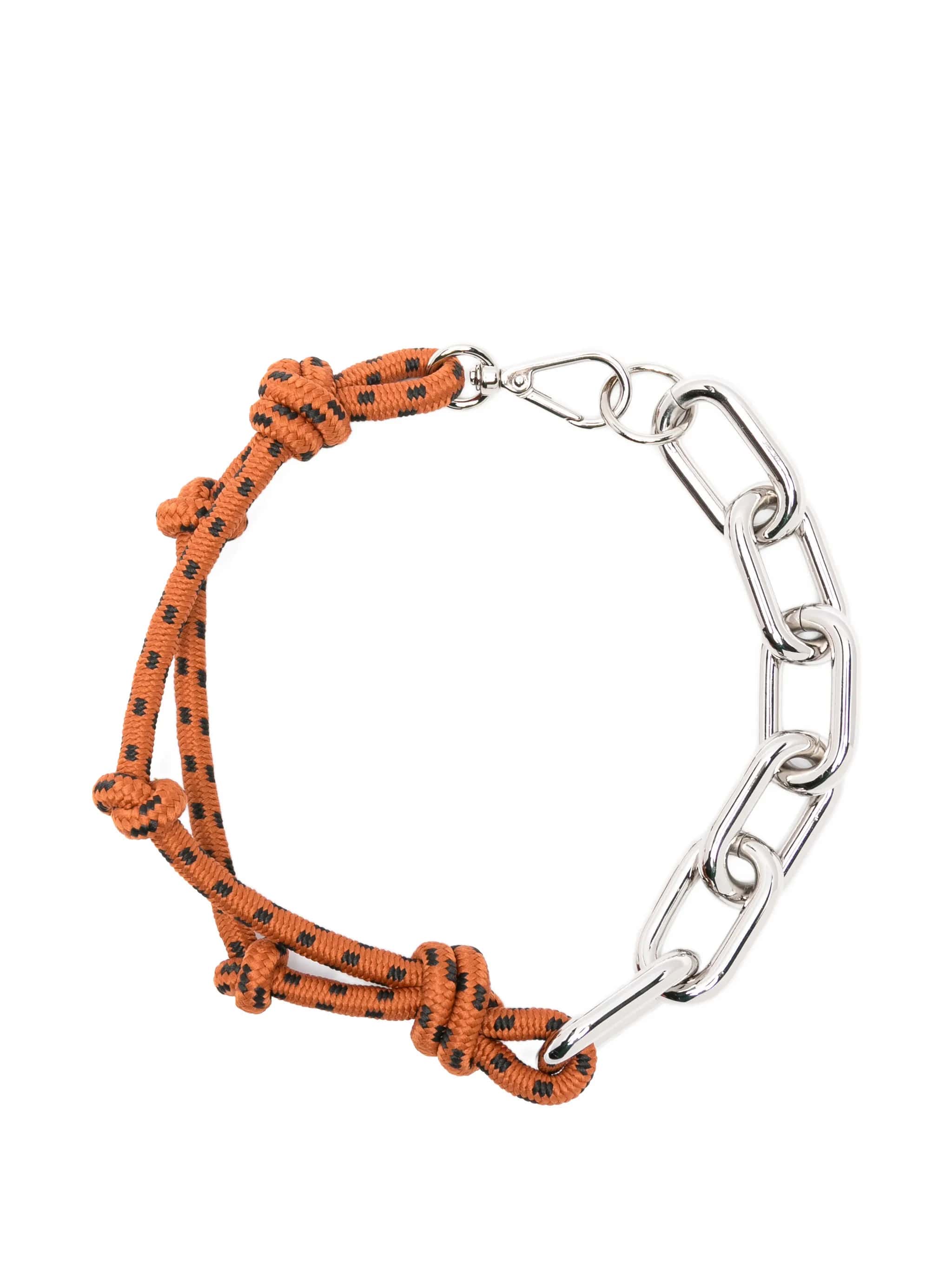 COLLANA CATENA CON CORDINO ROSSO VERMIGLIO