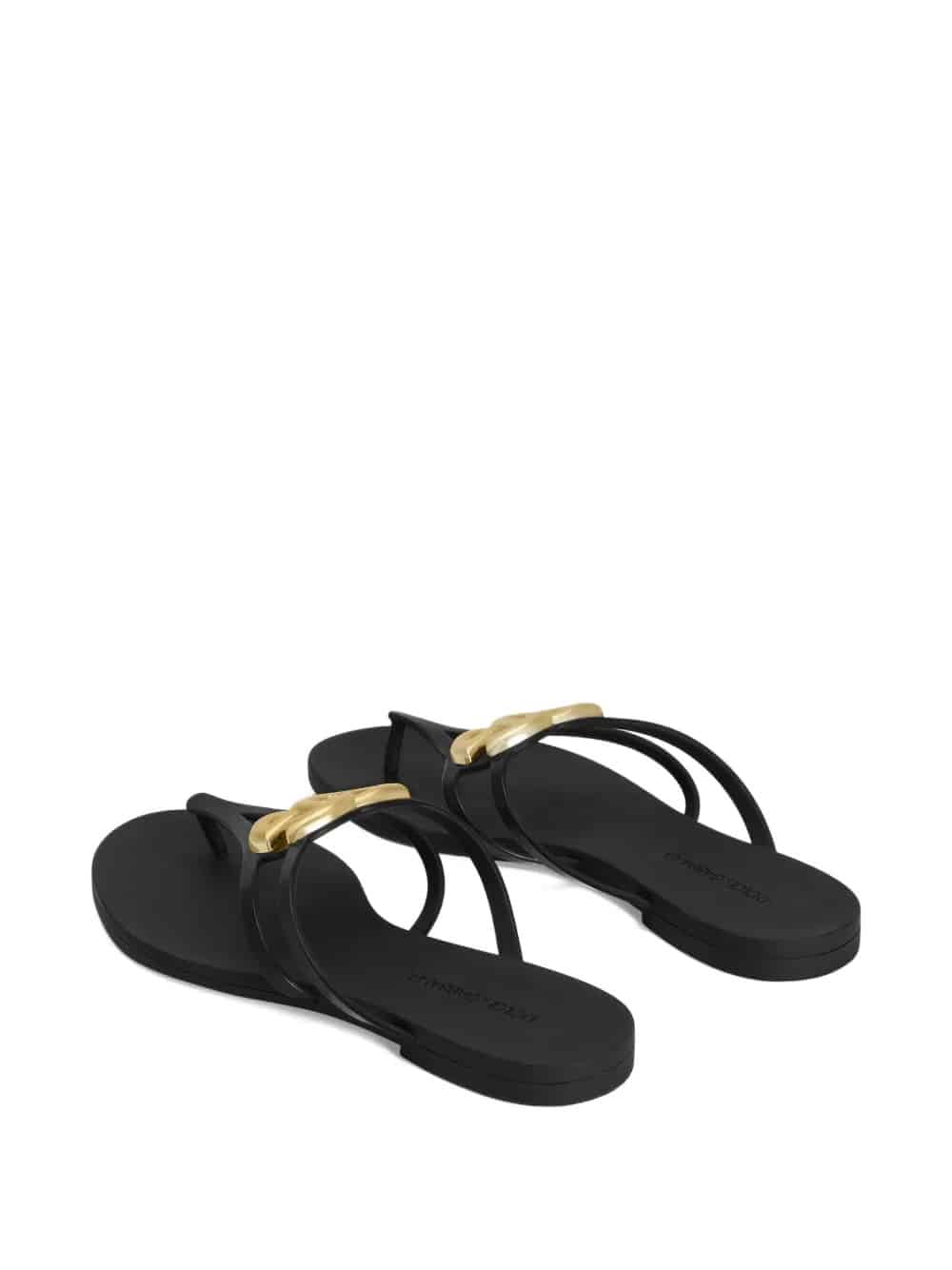 Slide beachwear in gomma con logo