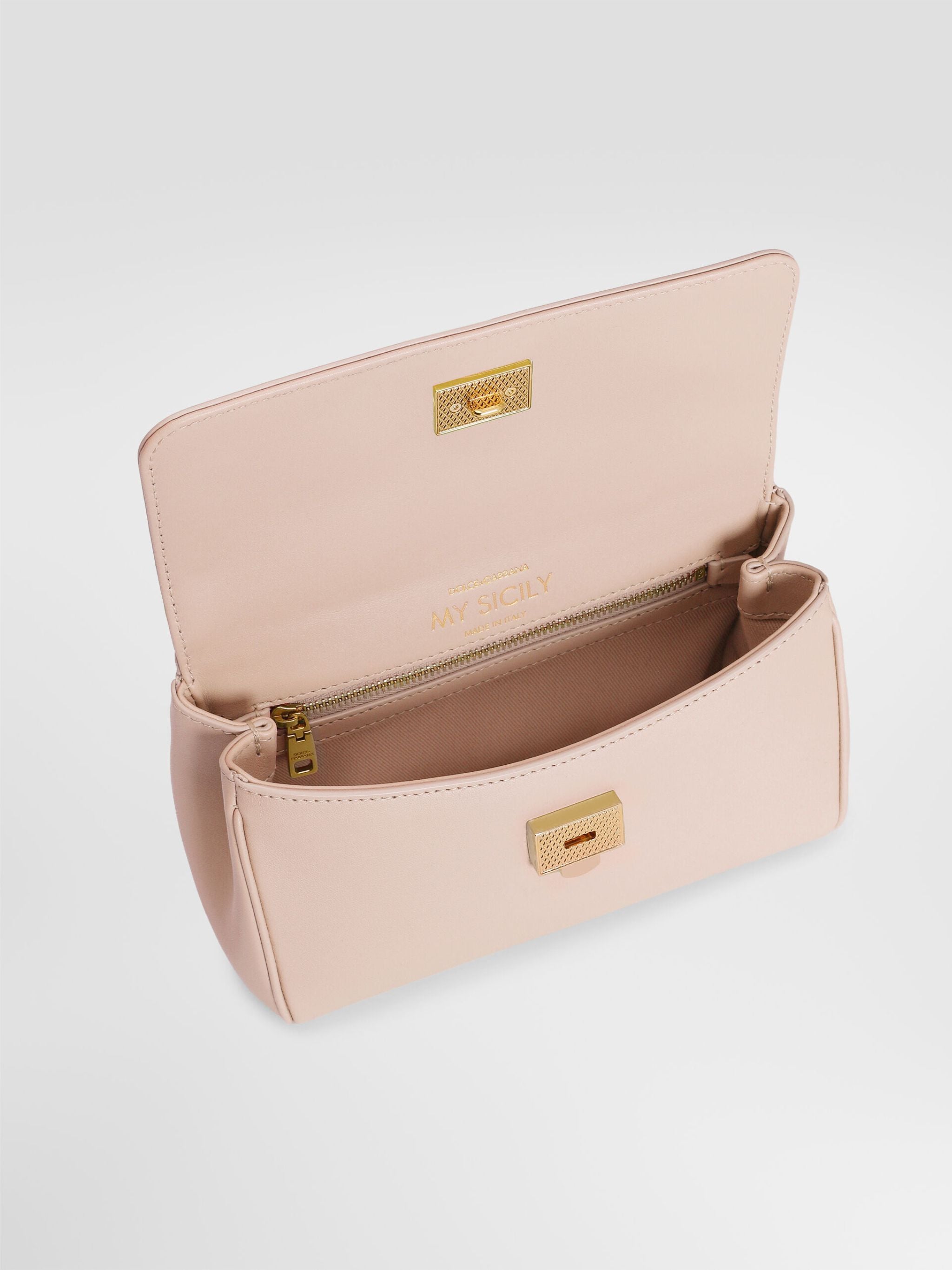 Borsa a mano My Sicily mini in pelle di vitello