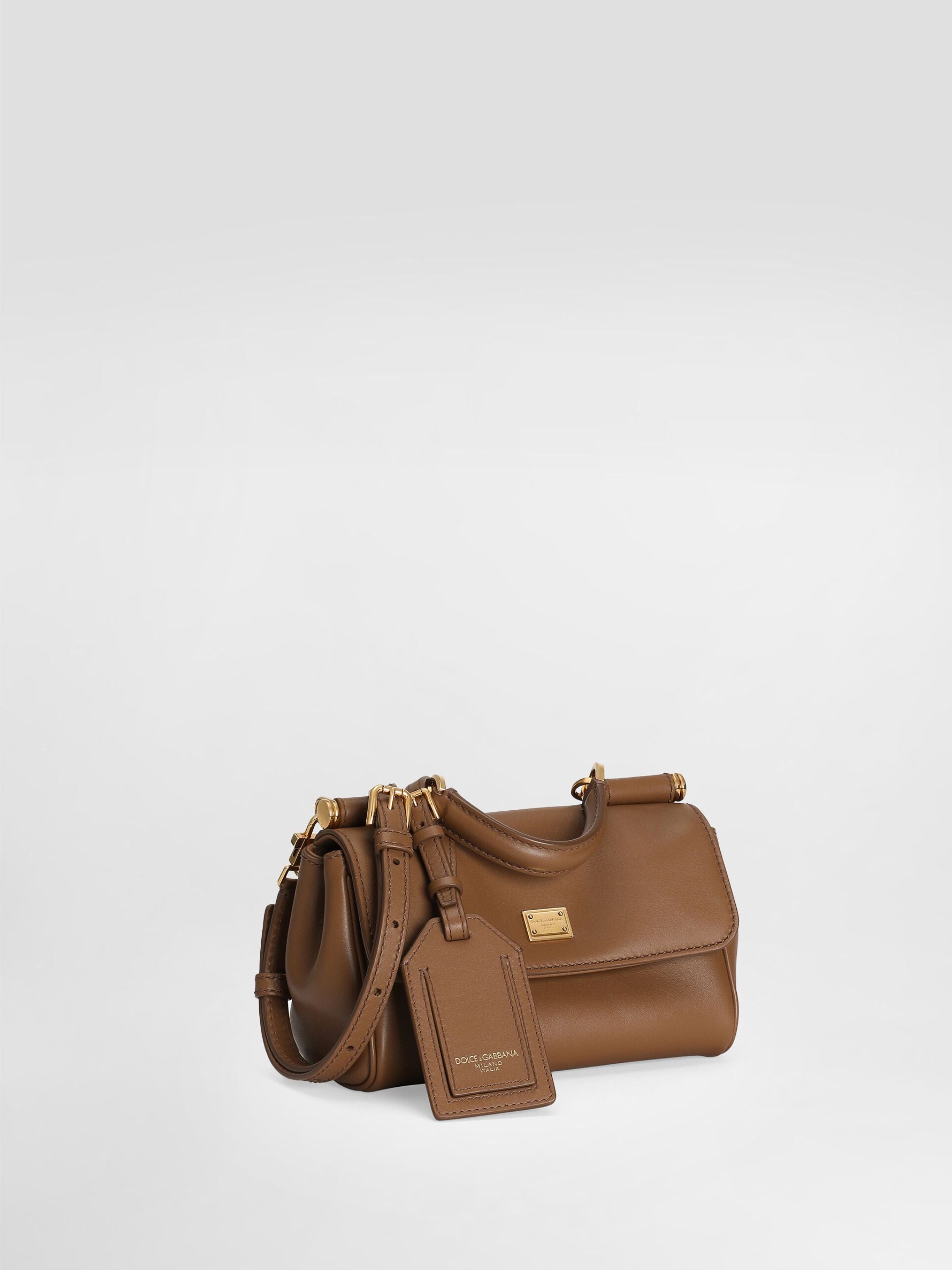 Borsa a mano My Sicily mini in pelle di vitello plongé