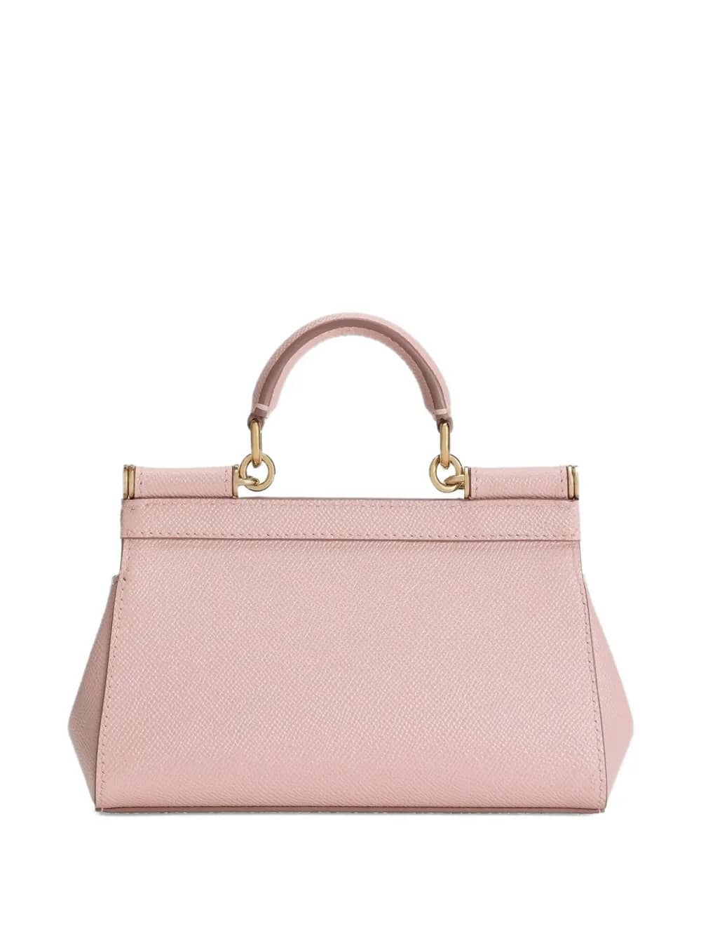 Borsa a mano Sicily mini in pelle Dauphine - rosa