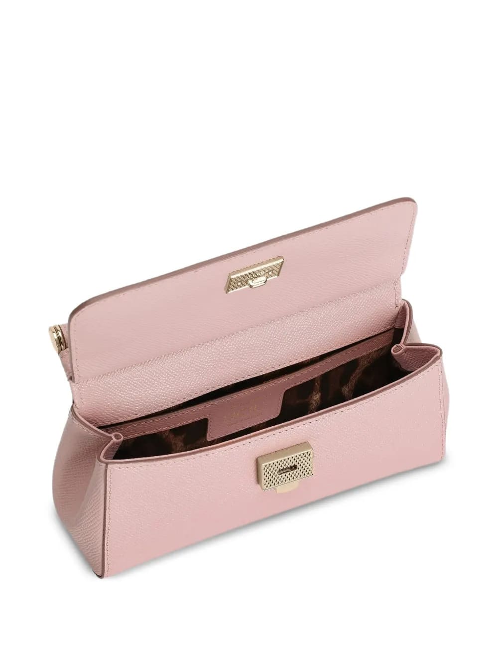 Borsa a mano Sicily mini in pelle Dauphine - rosa