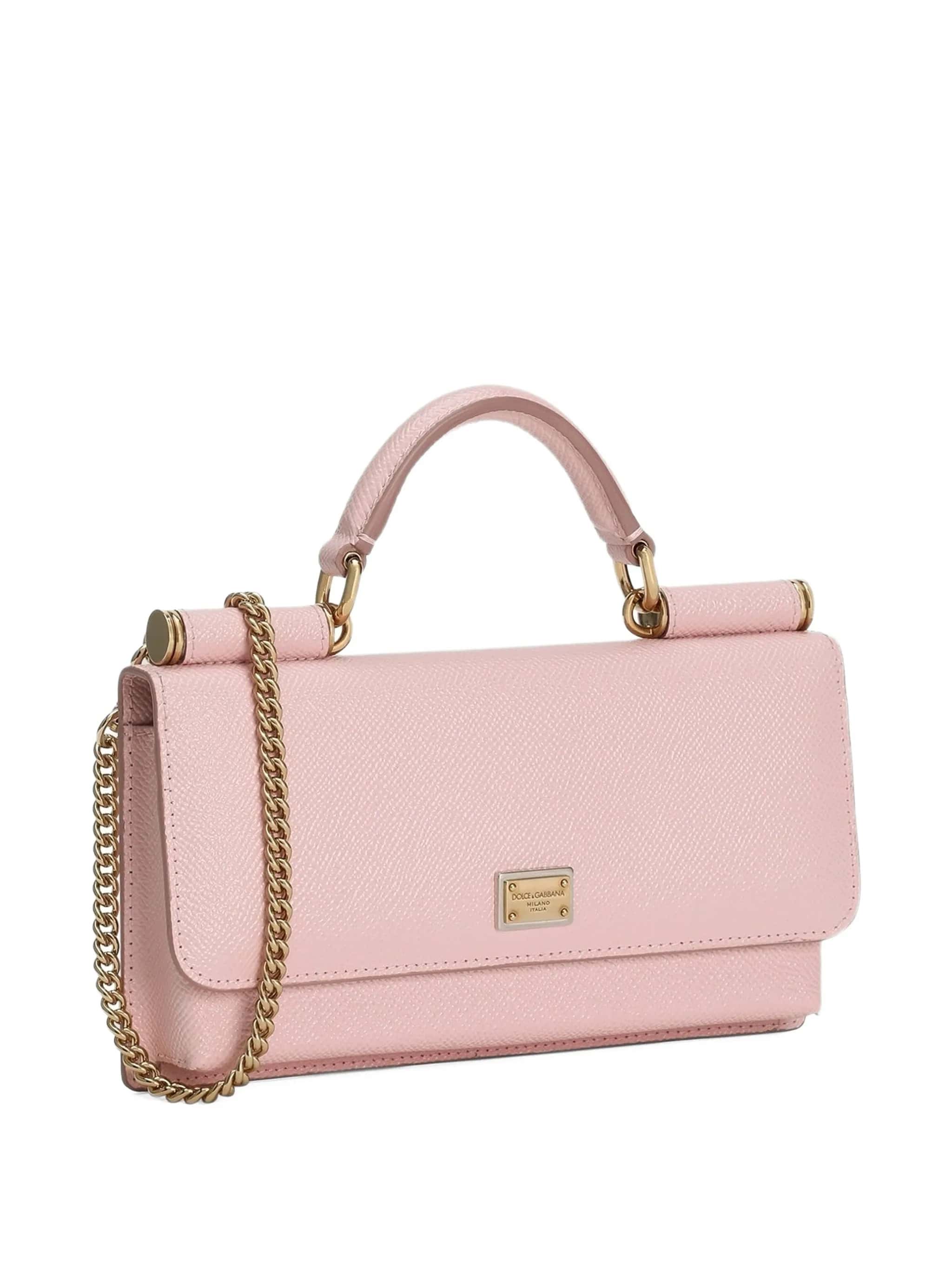 Mini bag in pelle di vitello stampa Dauphine - rosa carne
