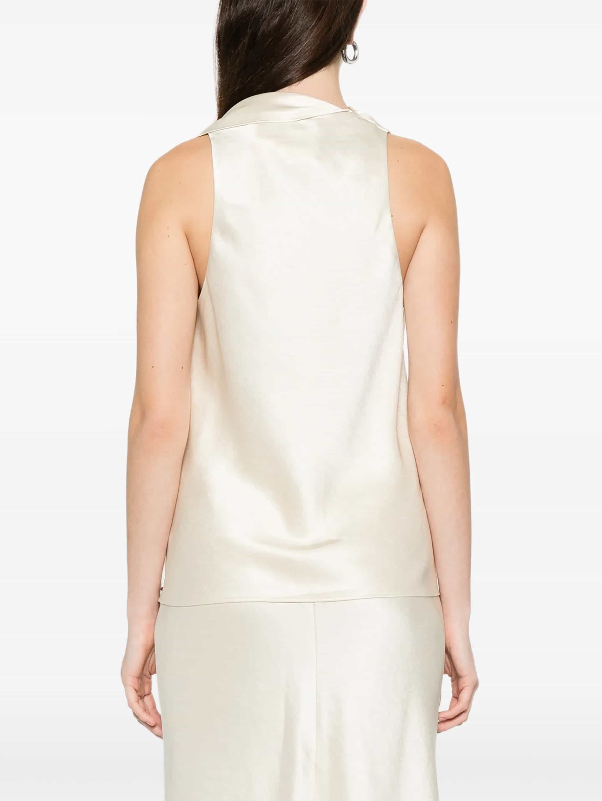 Canotta con design drappeggiato