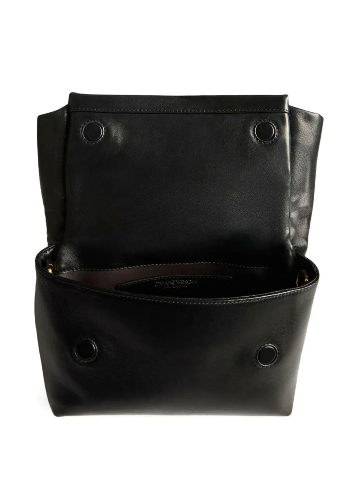 Medium twister bag in black leather