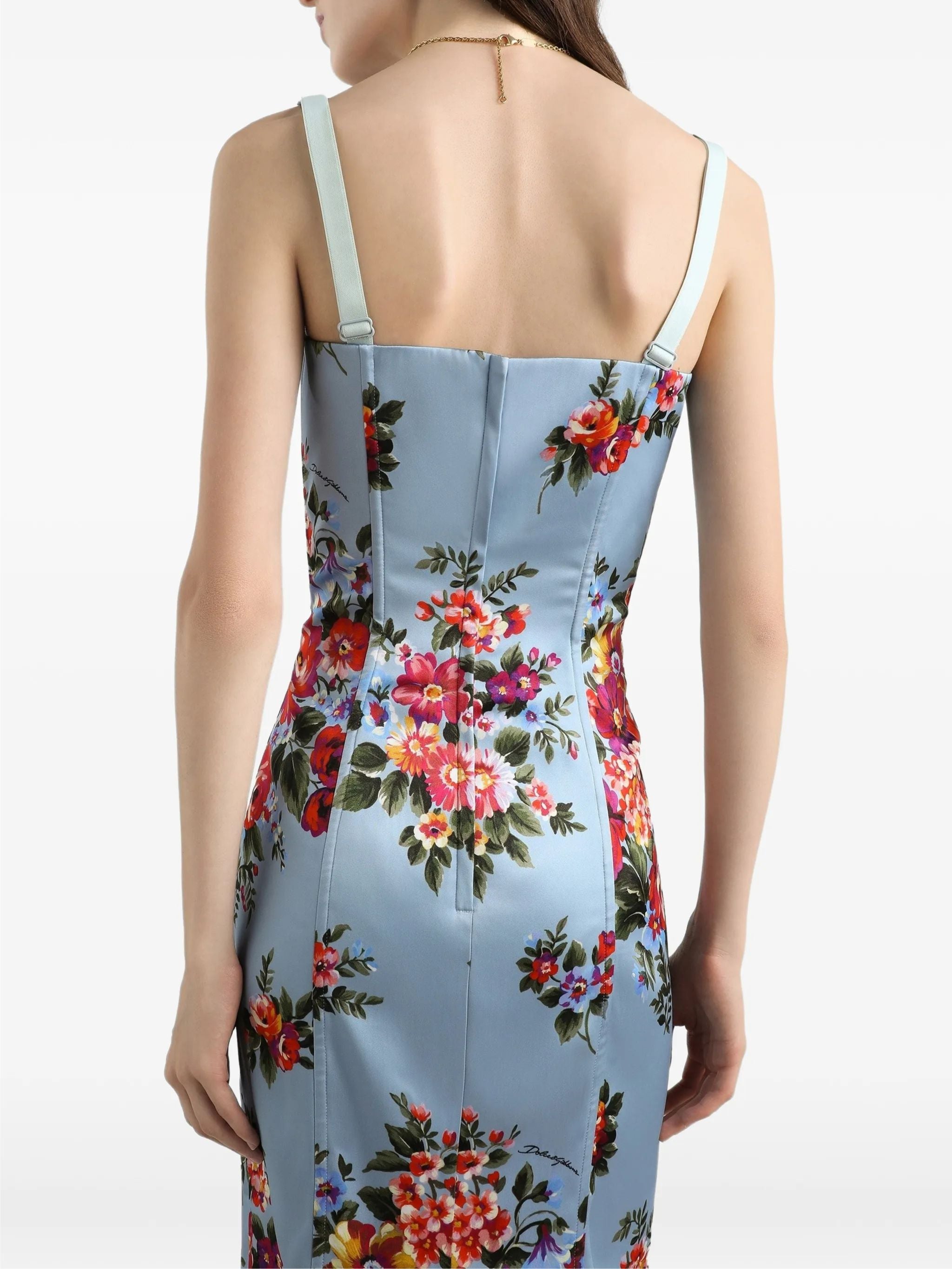 Abito midi con stampa floreale