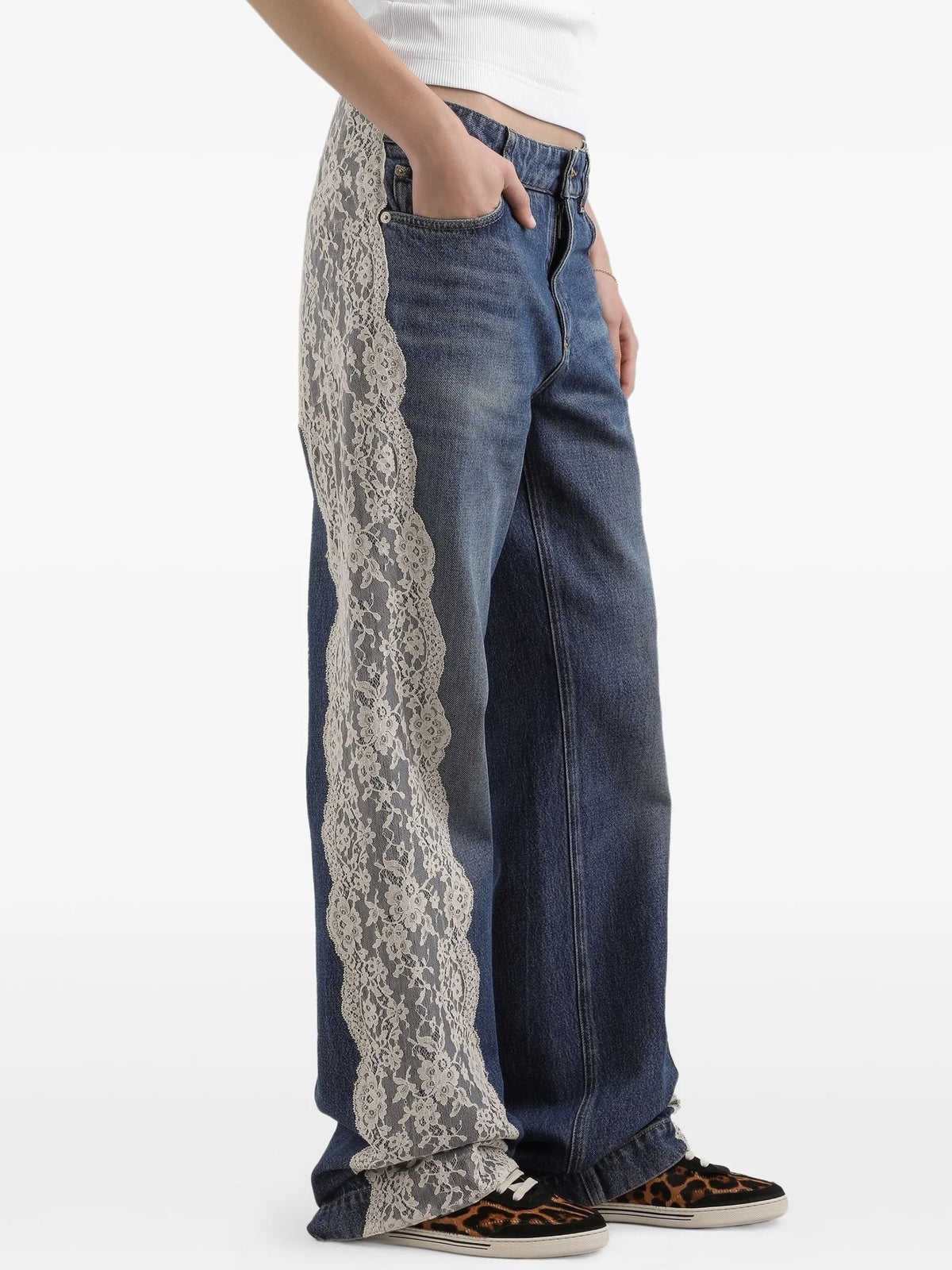 Pantaloni 5 tasche in denim