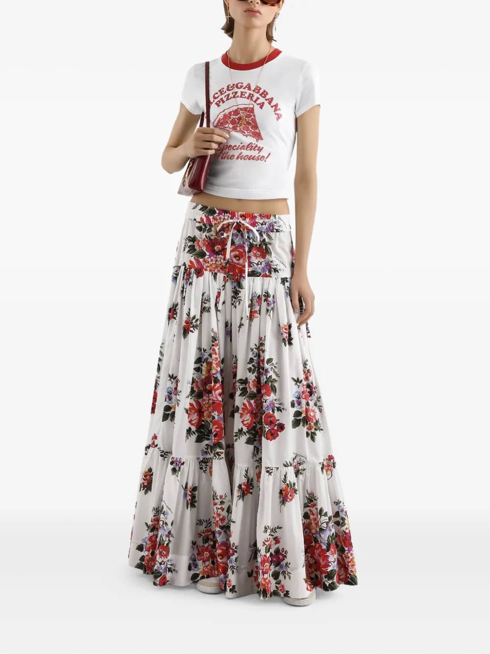 T-shirt in jersey con stampa