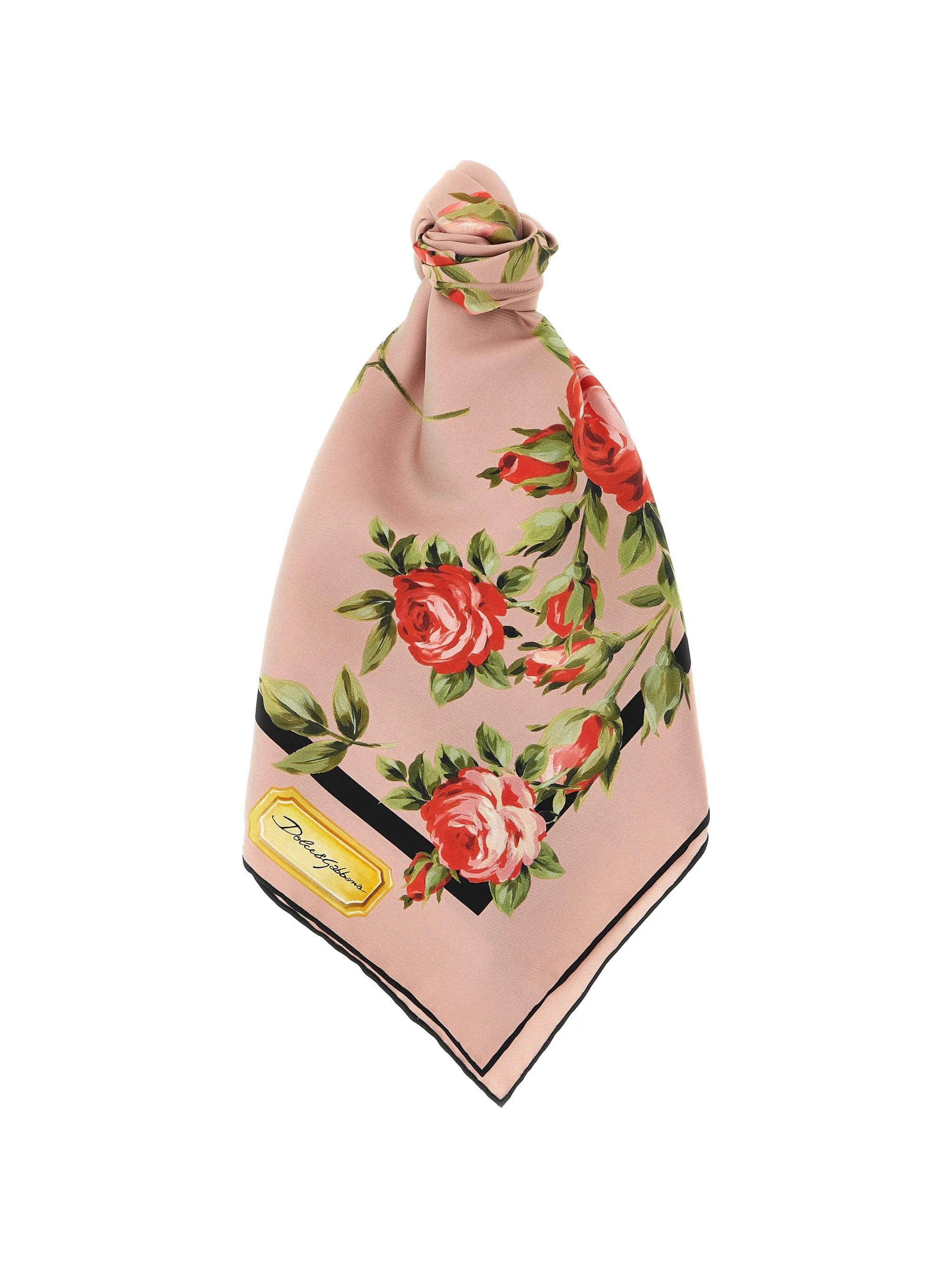 Graphic print twill scarf