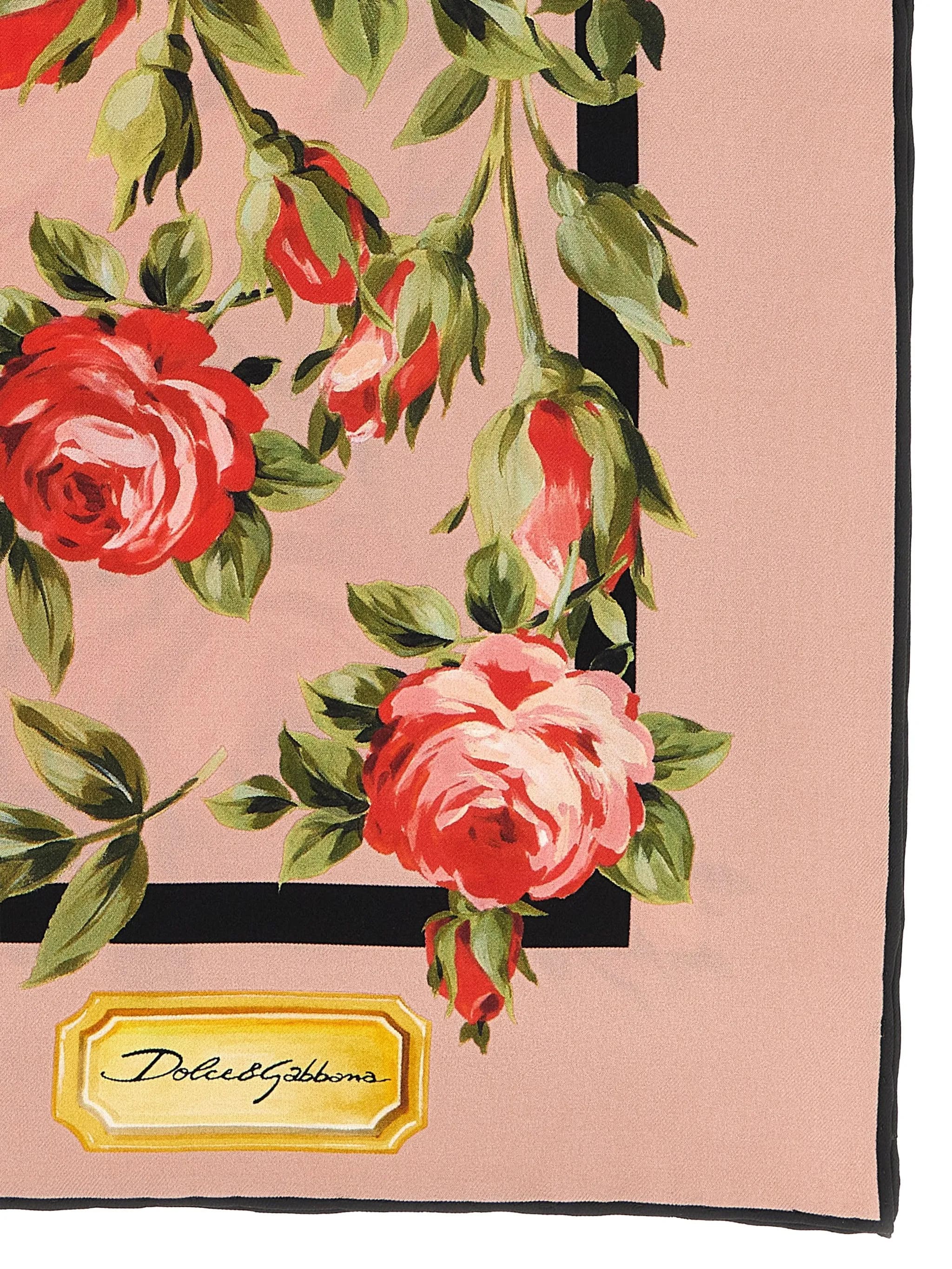 Graphic print twill scarf