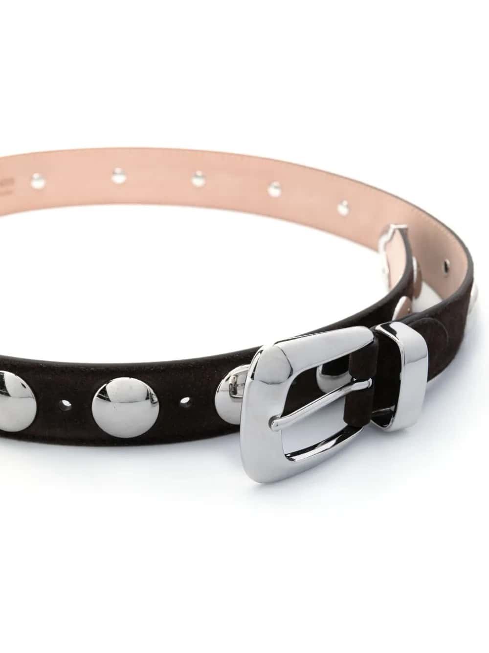 Cintura con Borchie in Pelle
