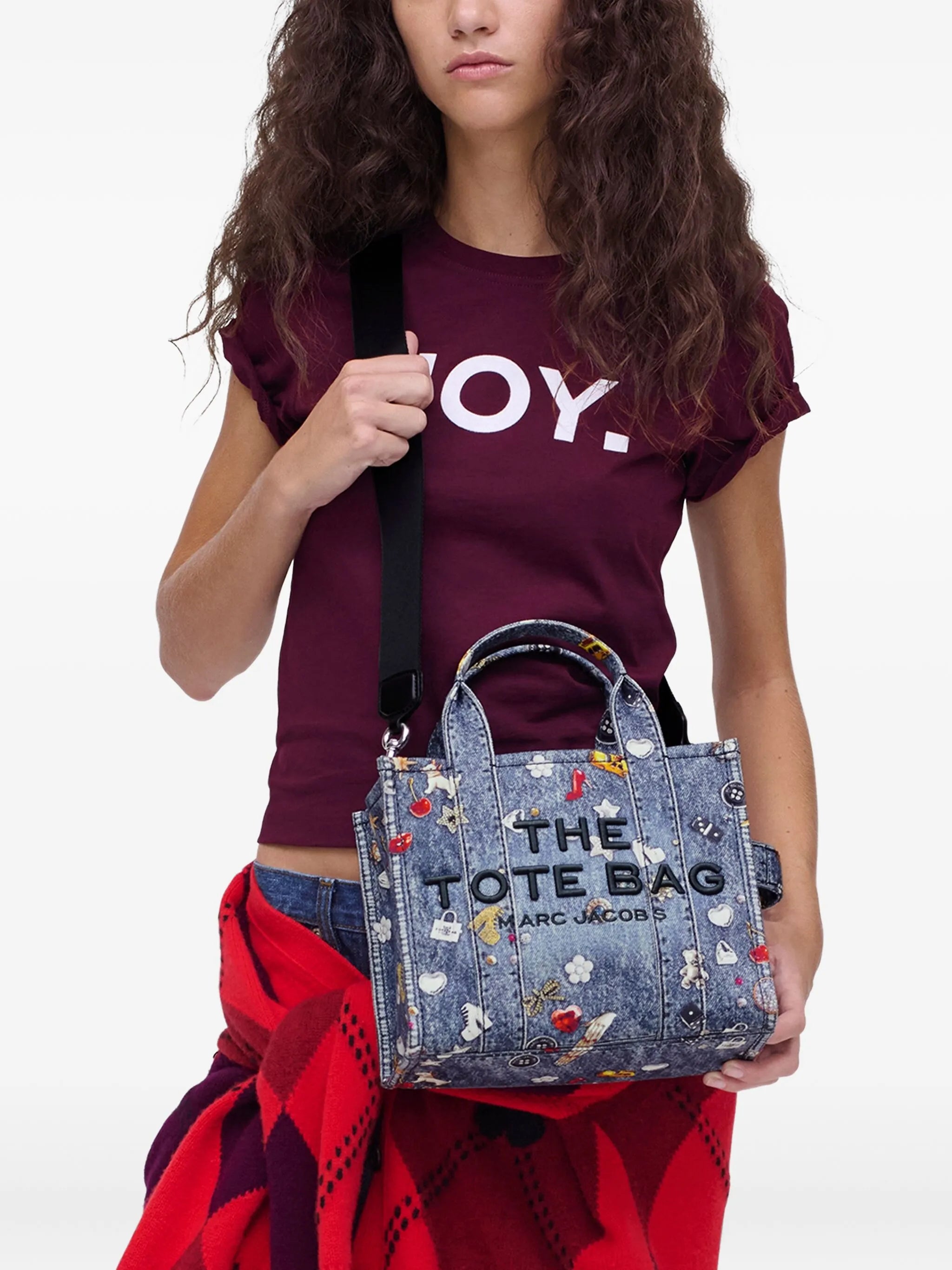 THE SMALL TOTE JEANS RICAMO